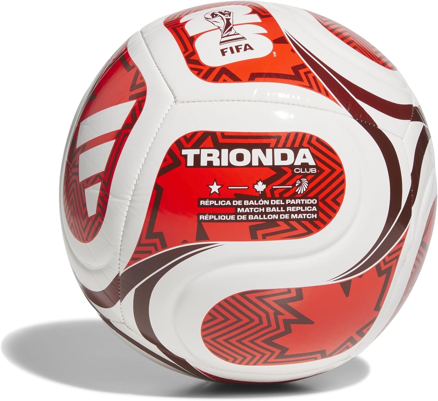 image:imageadidas FIFA World Cup 26 Trionda Host Nation League Soccer BallWhitePower RedRedCanada