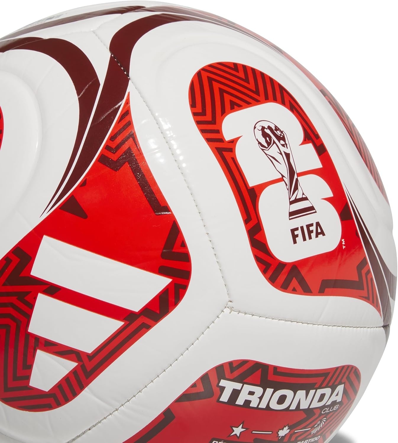 image:imageadidas FIFA World Cup 26 Trionda Host Nation League Soccer BallWhitePower RedRedCanada