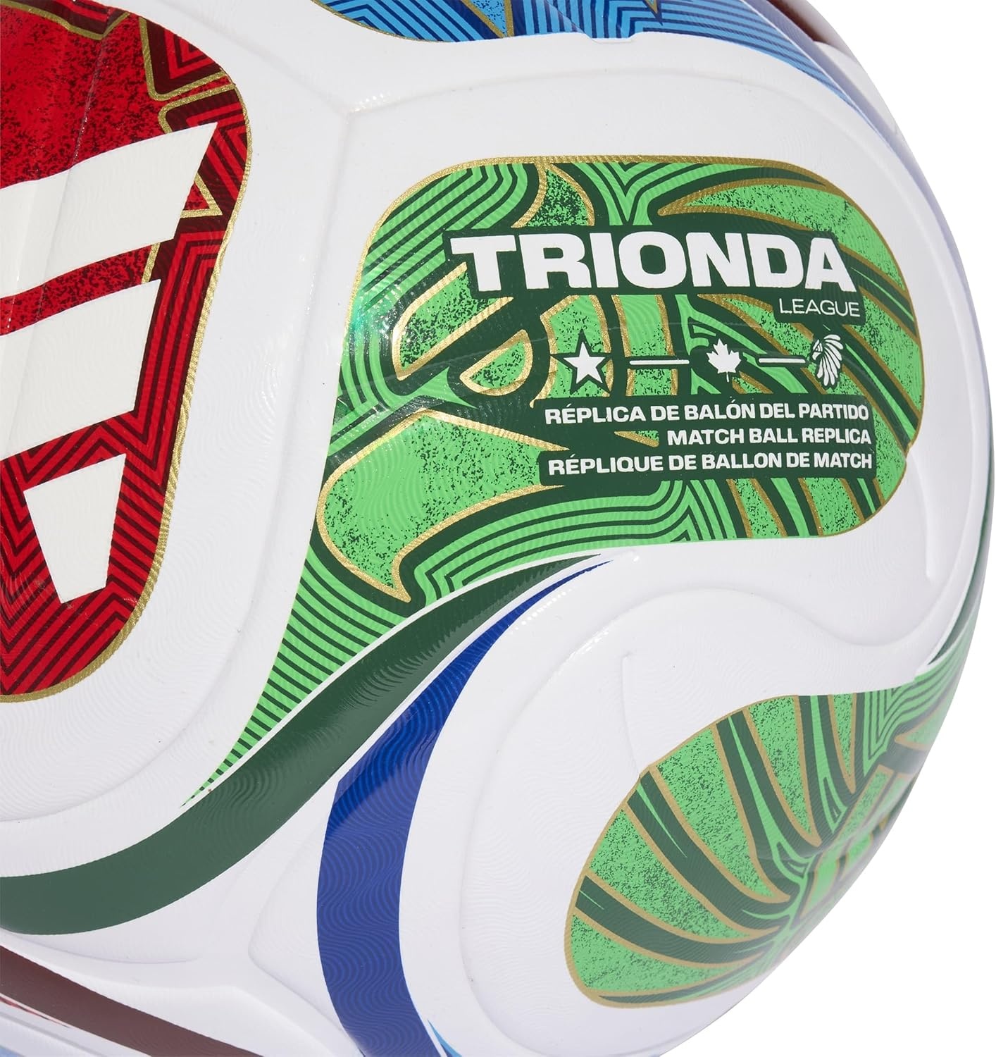 image:imageadidas FIFA World Cup 26 Trionda Host Nation League Soccer BallWhiteTeam Royal BlueSolar BluePower Red Legaue