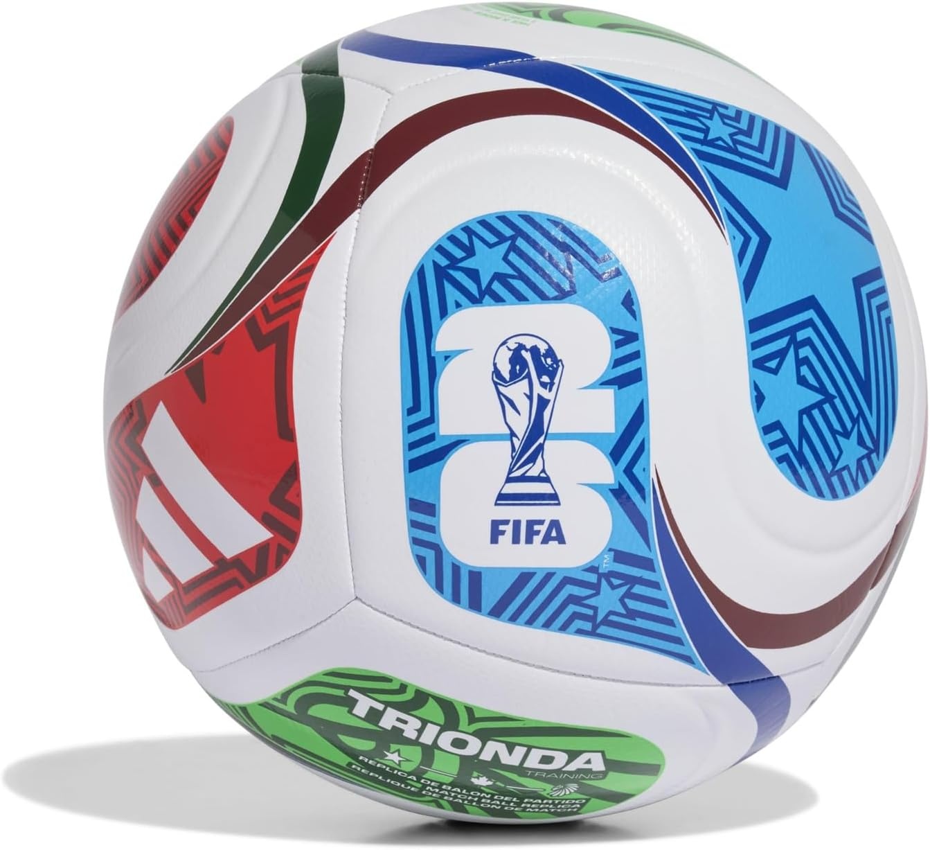 image:imageadidas FIFA World Cup 26 Trionda Host Nation League Soccer BallWhiteTeam Royal BlueSolar BluePower Red Training