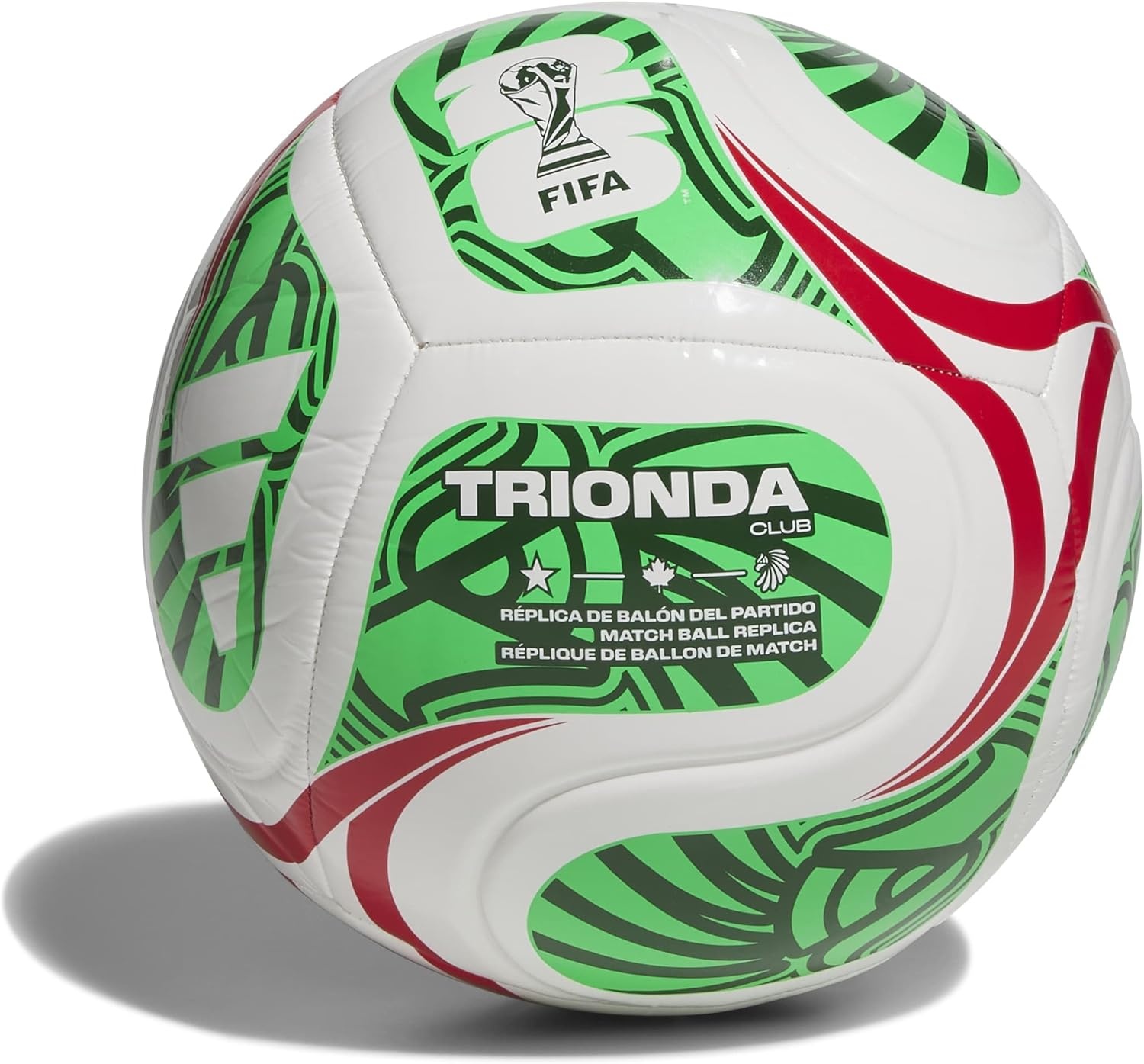 image:imageadidas FIFA World Cup 26 Trionda Host Nation League Soccer BallWhiteVivid RedAmazon GreenFlash LimeMexico