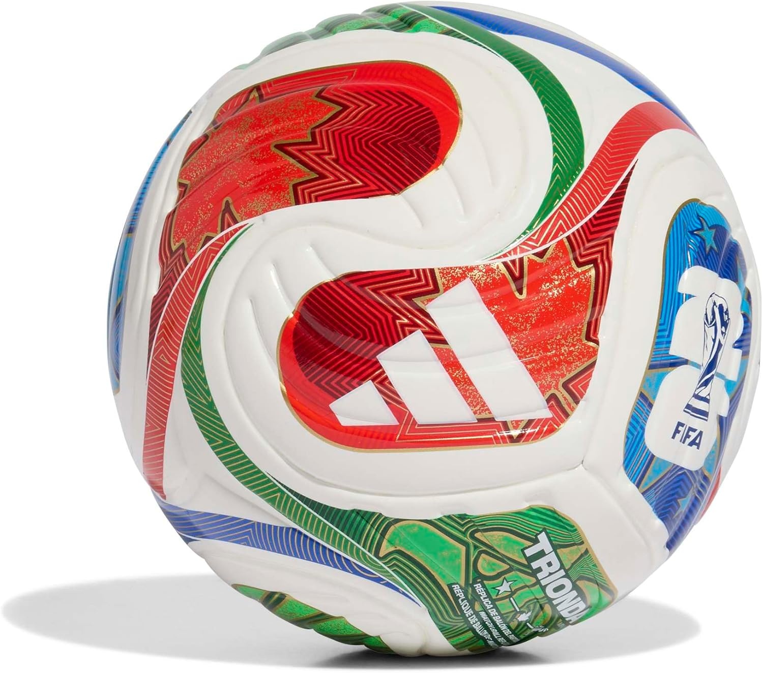 image:imageadidas FIFA World Cup 26 Trionda Mini Soccer BallWhiteTeam Royal BlueSolar BluePower RedTrionda