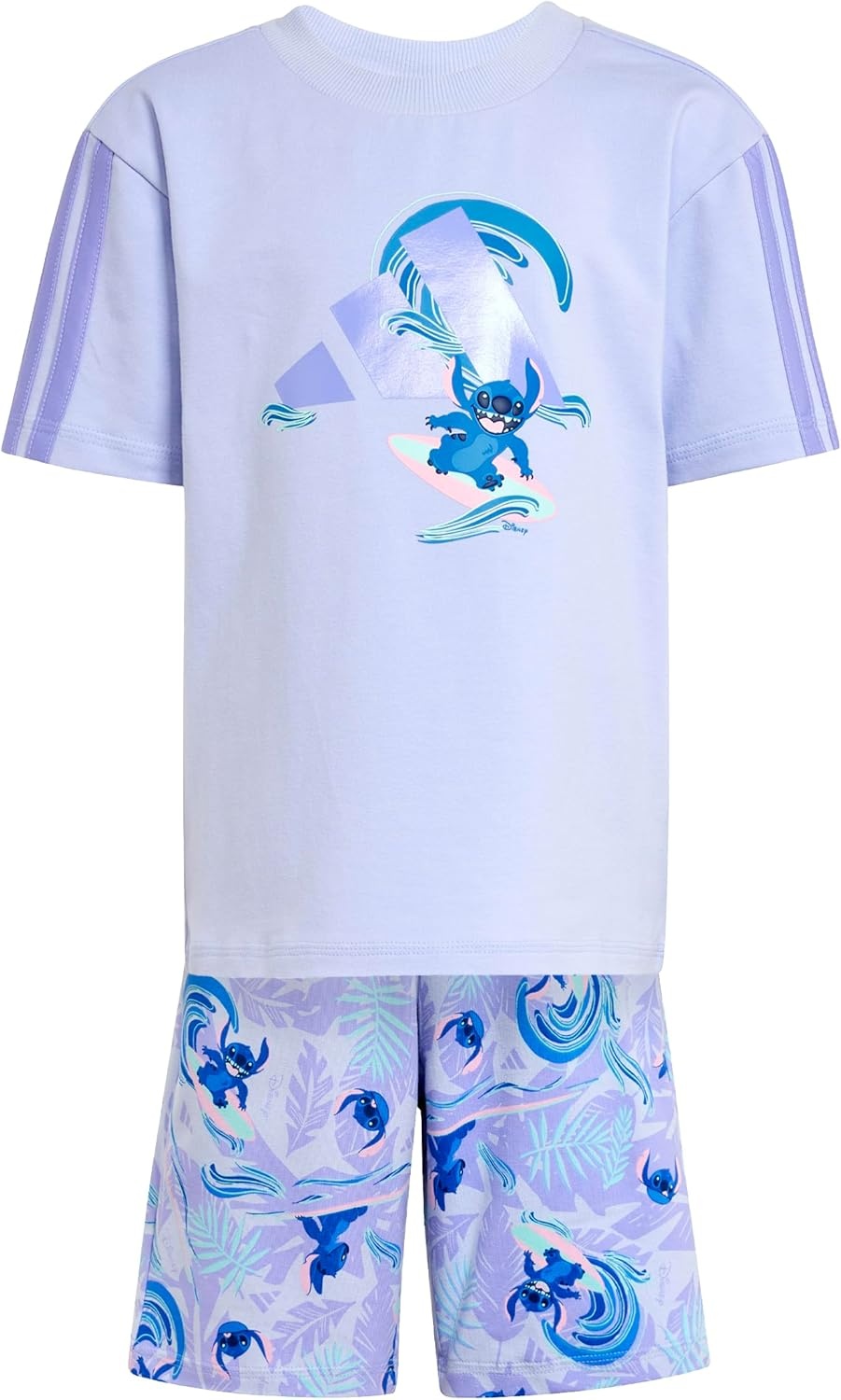 image:imageadidas Kids Disney Lilo and Stitch Tshirt SetViolet ToneLight Purple