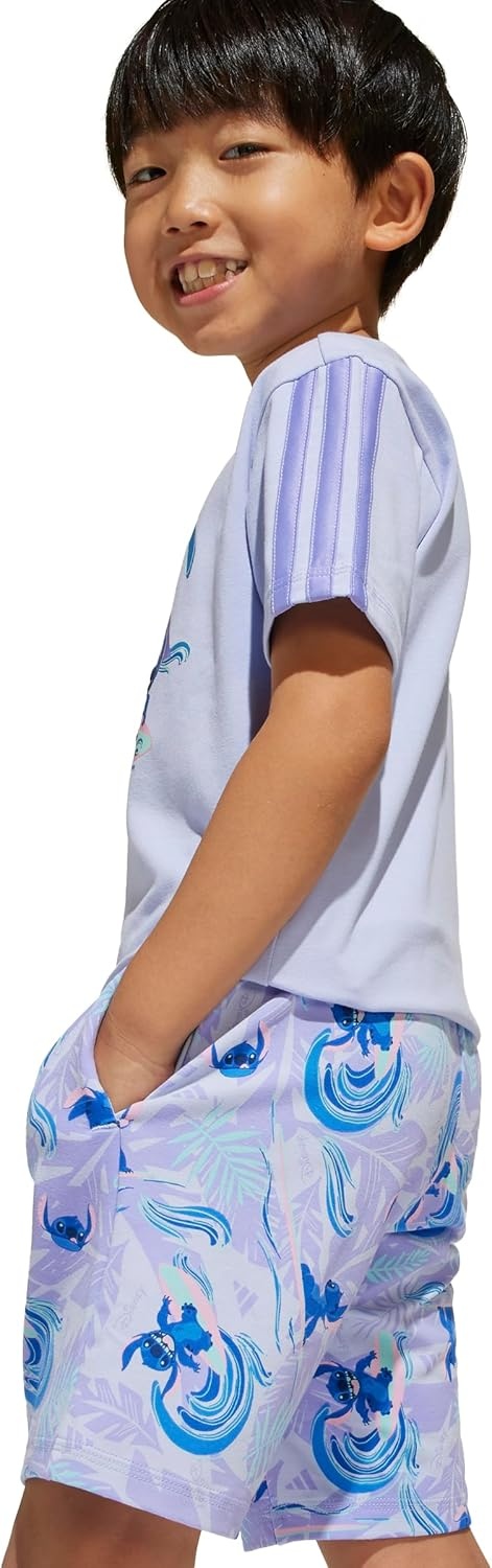 image:imageadidas Kids Disney Lilo and Stitch Tshirt SetViolet ToneLight Purple