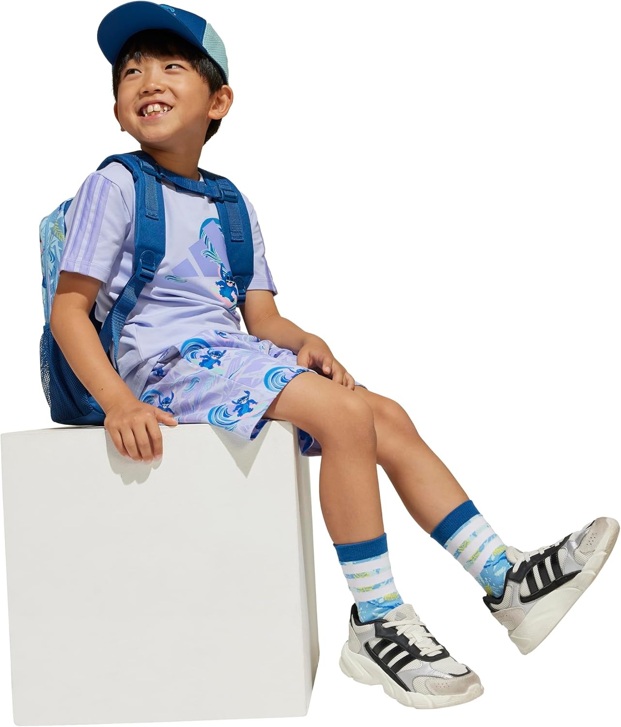image:imageadidas Kids Disney Lilo and Stitch Tshirt SetViolet ToneLight Purple