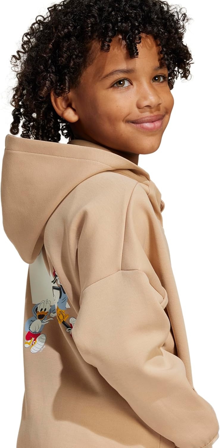 image:imageadidas Kids Disney Mickey Mouse Hooded Track TopWarm SandstoneOff White
