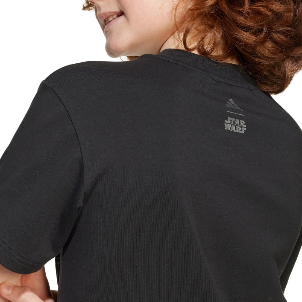 image:imageadidas Kids Star Wars Mandalorian Graphic TShirtBlackIron Metallic
