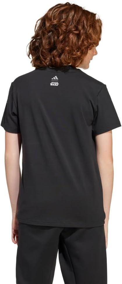 image:imageadidas Kids Star Wars Mandalorian Graphic TShirtBlackIron Metallic