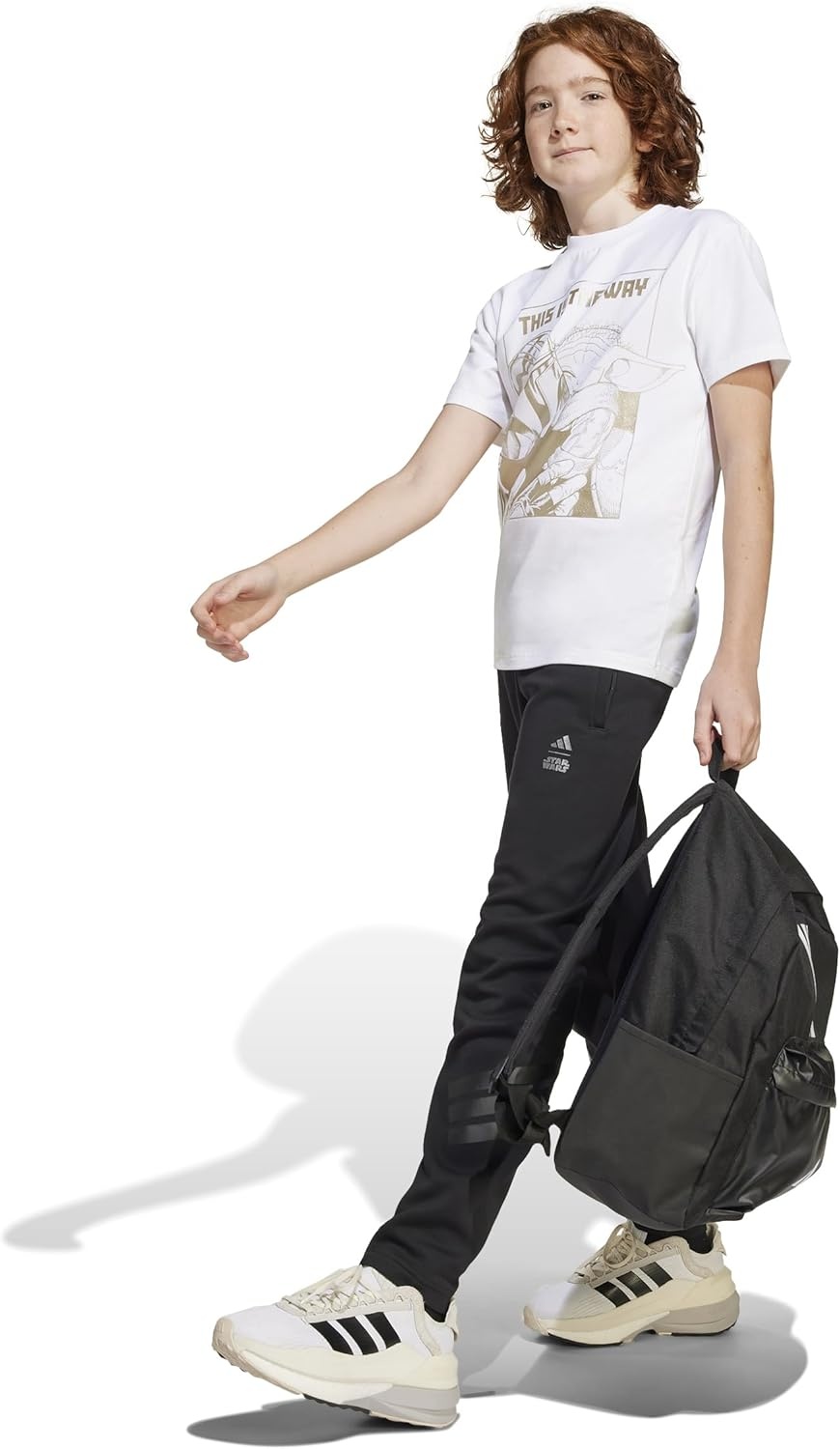 image:imageadidas Kids Star Wars Mandalorian Graphic TShirtWhiteCyber Metallic