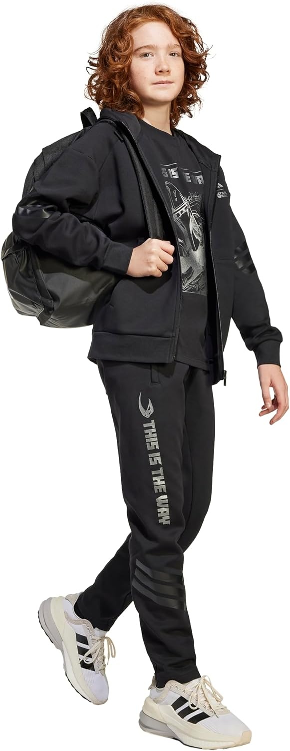 image:imageadidas Kids Star Wars Mandalorian PantsBlackIron Metallic