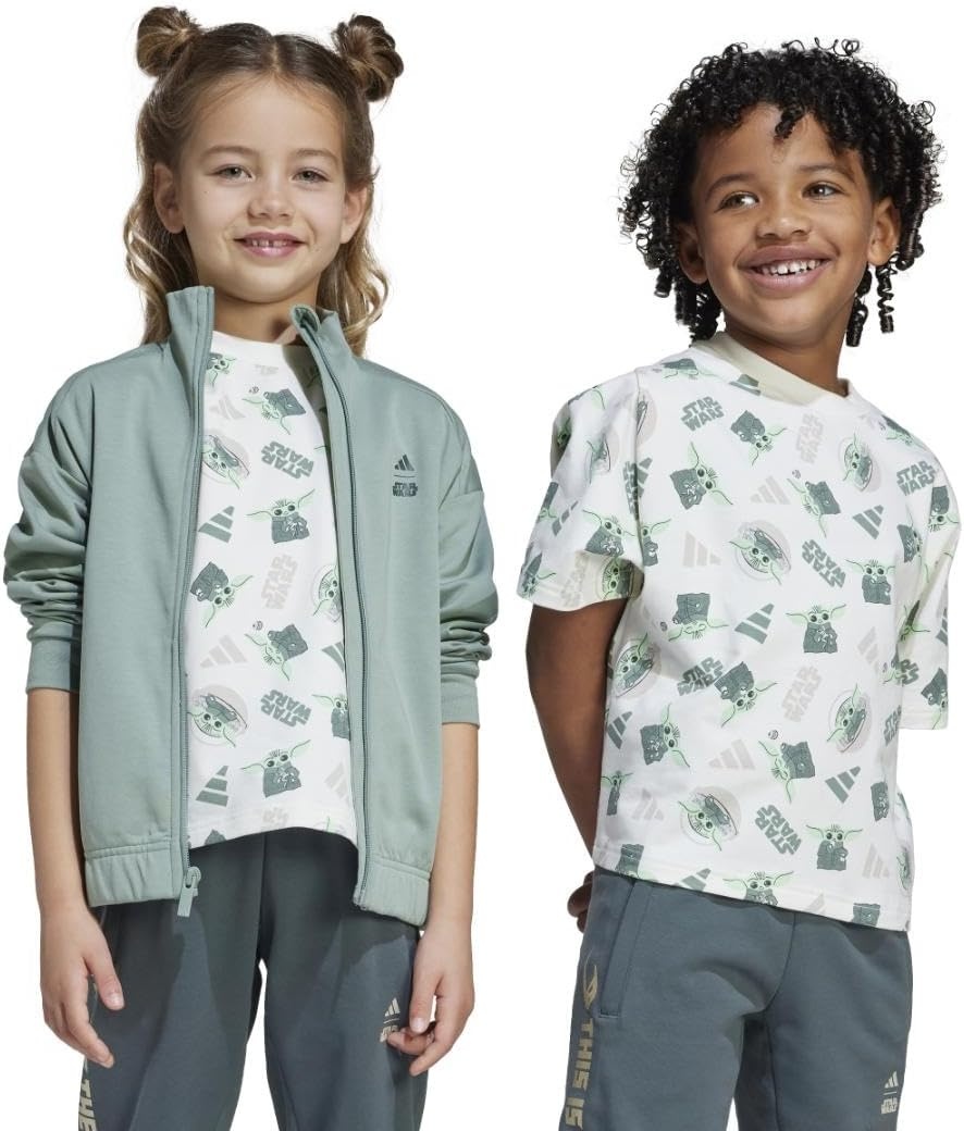 image:imageadidas Kids Star Wars Mandalorian TShirtOff WhiteMulticolor