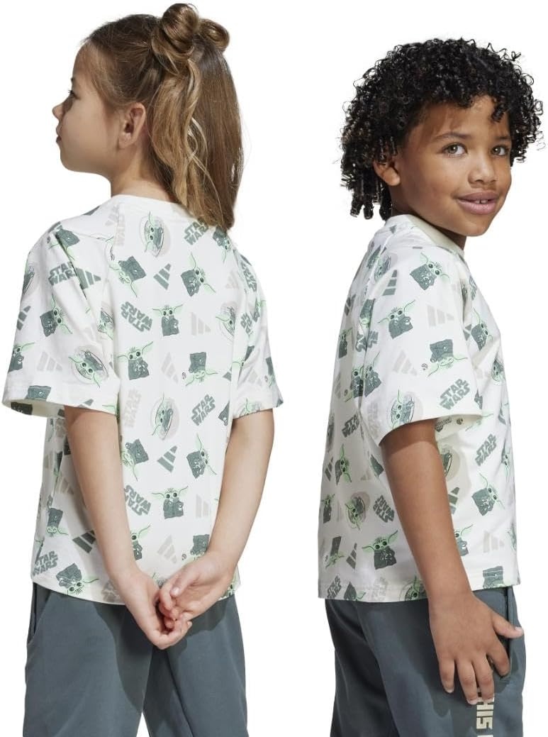 image:imageadidas Kids Star Wars Mandalorian TShirtOff WhiteMulticolor