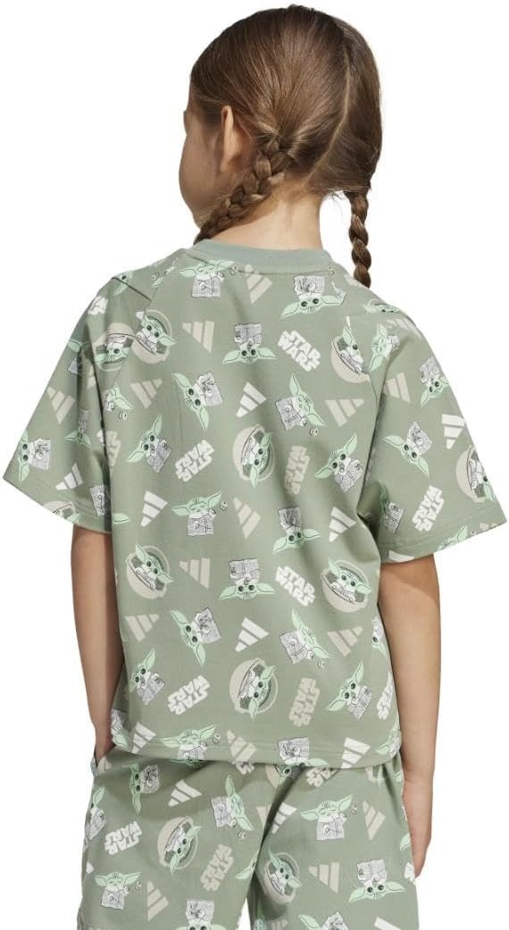image:imageadidas Kids Star Wars Mandalorian TShirtSilver GreenMulticolor