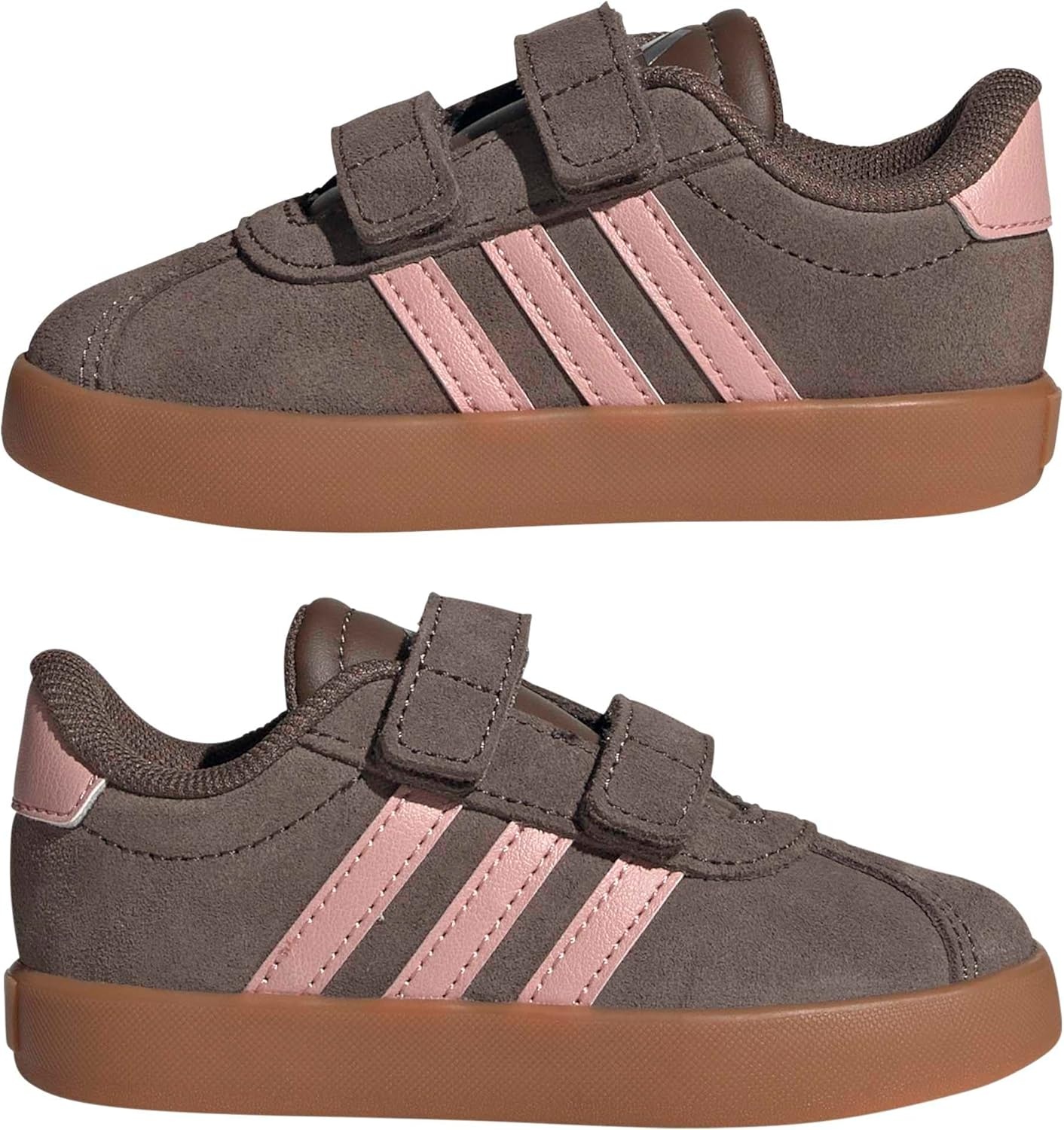 image:imageadidas Kids VL Court 30 SneakersEarth StrataSemi Frozen TurboAmber Gum