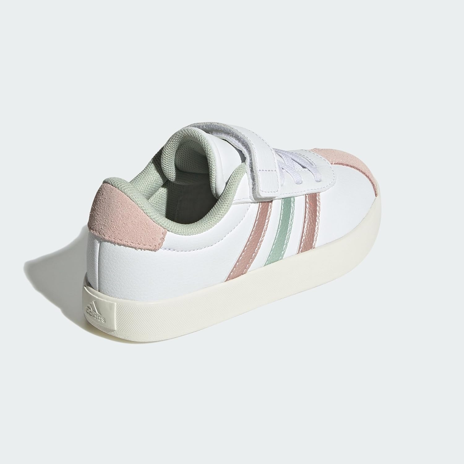 image:imageadidas Kids VL Court 30 SneakersFtwr White Linen Green Met Sandy Pink Met