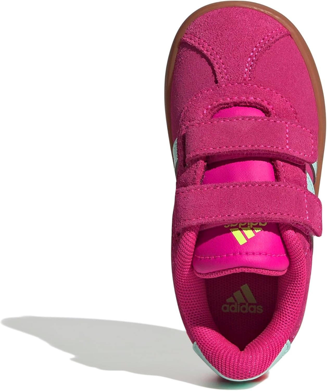 image:imageadidas Kids VL Court 30 SneakersShock PinkSemi Flash AquaLucid Lemon