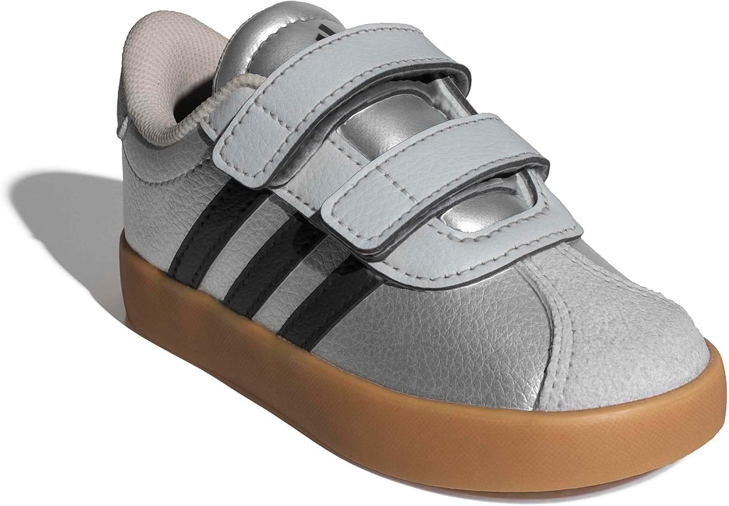 image:imageadidas Kids VL Court 30 SneakersSilver MetallicBlackLgh Solid Grey