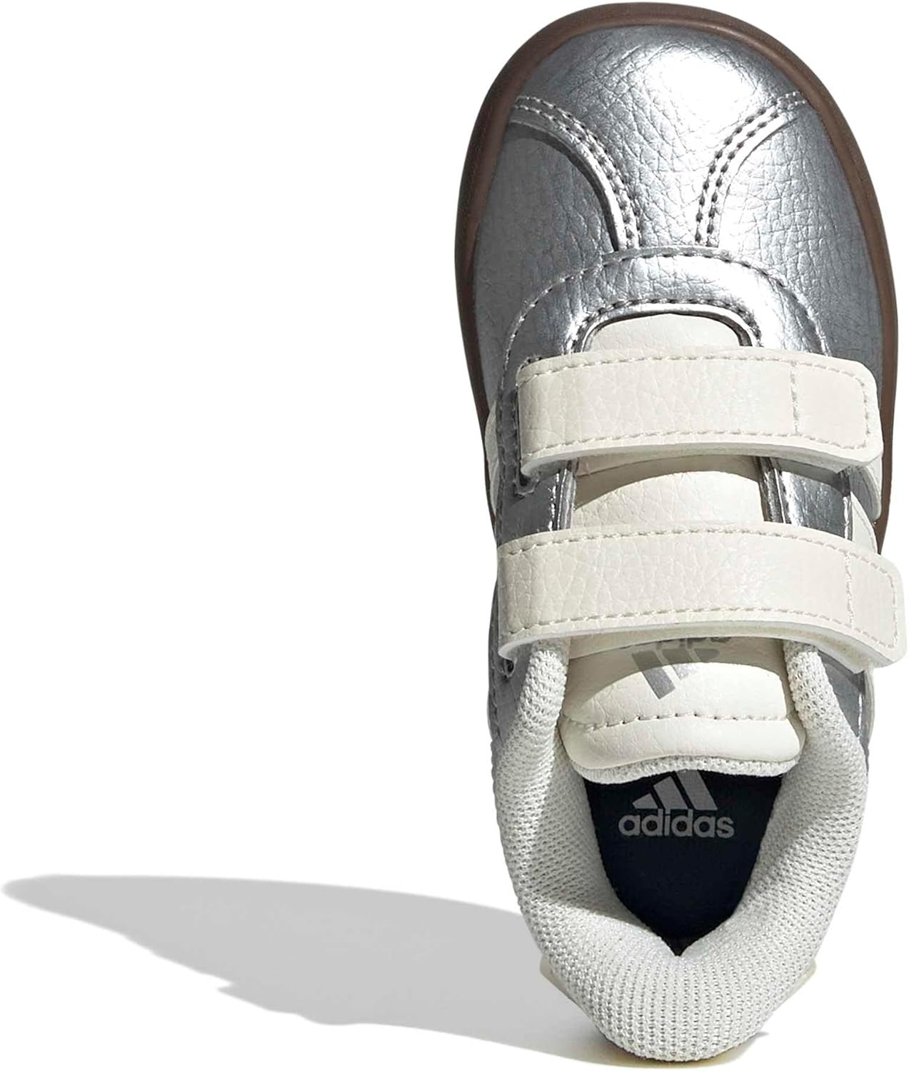 image:imageadidas Kids VL Court 30 SneakersSilver MetallicOff WhiteBlack