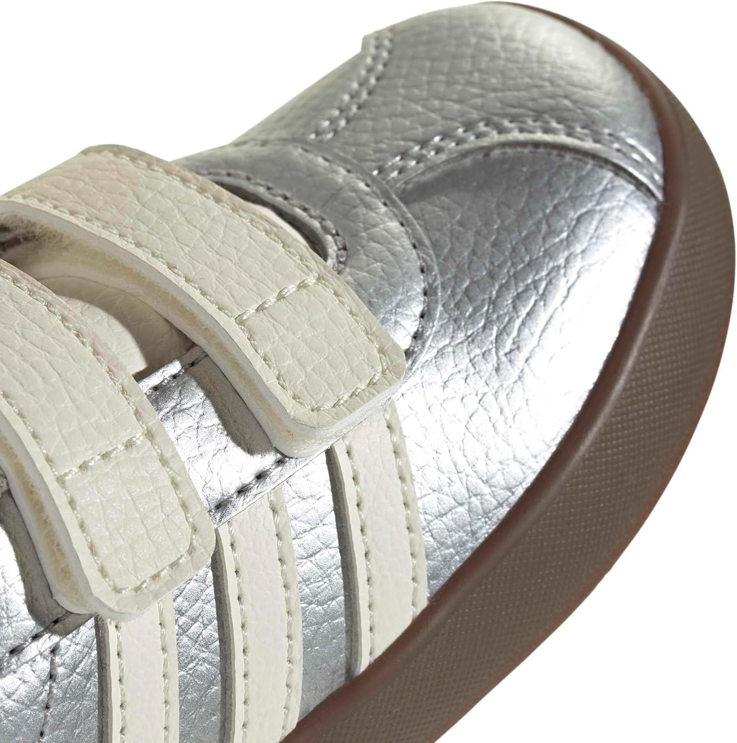 image:imageadidas Kids VL Court 30 SneakersSilver MetallicOff WhiteBlack