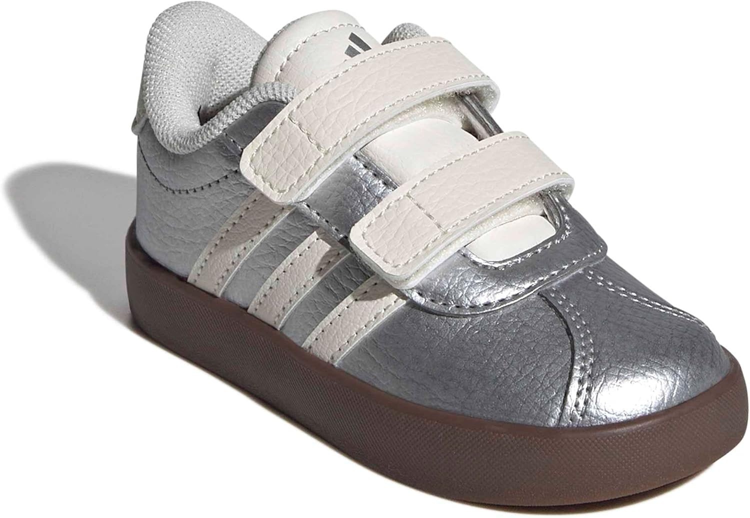 image:imageadidas Kids VL Court 30 SneakersSilver MetallicOff WhiteBlack