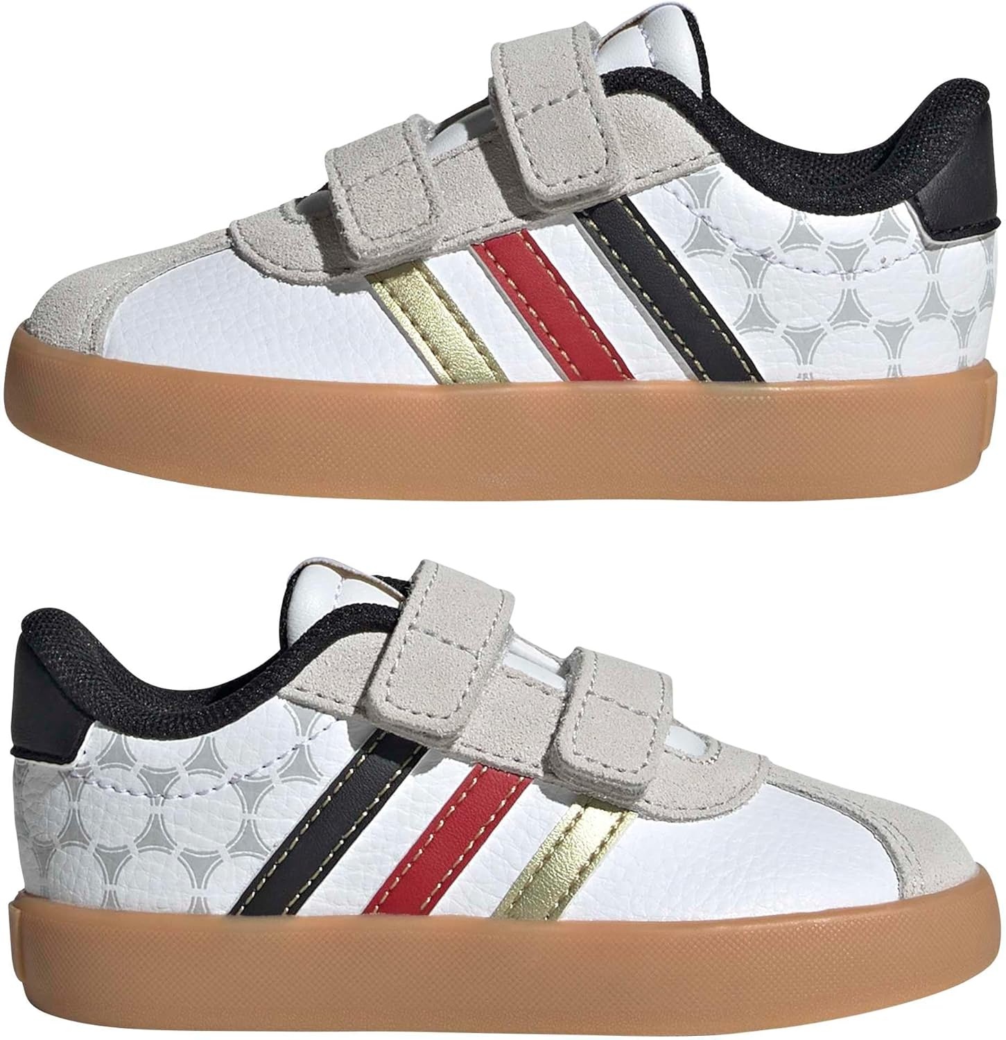 image:imageadidas Kids VL Court 30 SneakersWhiteBlackGold Metallic