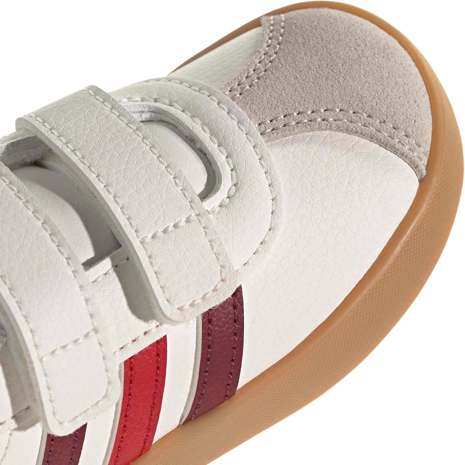 image:imageadidas Kids VL Court 30 SneakersWhiteCollegiate BurgundyWonder Alumina