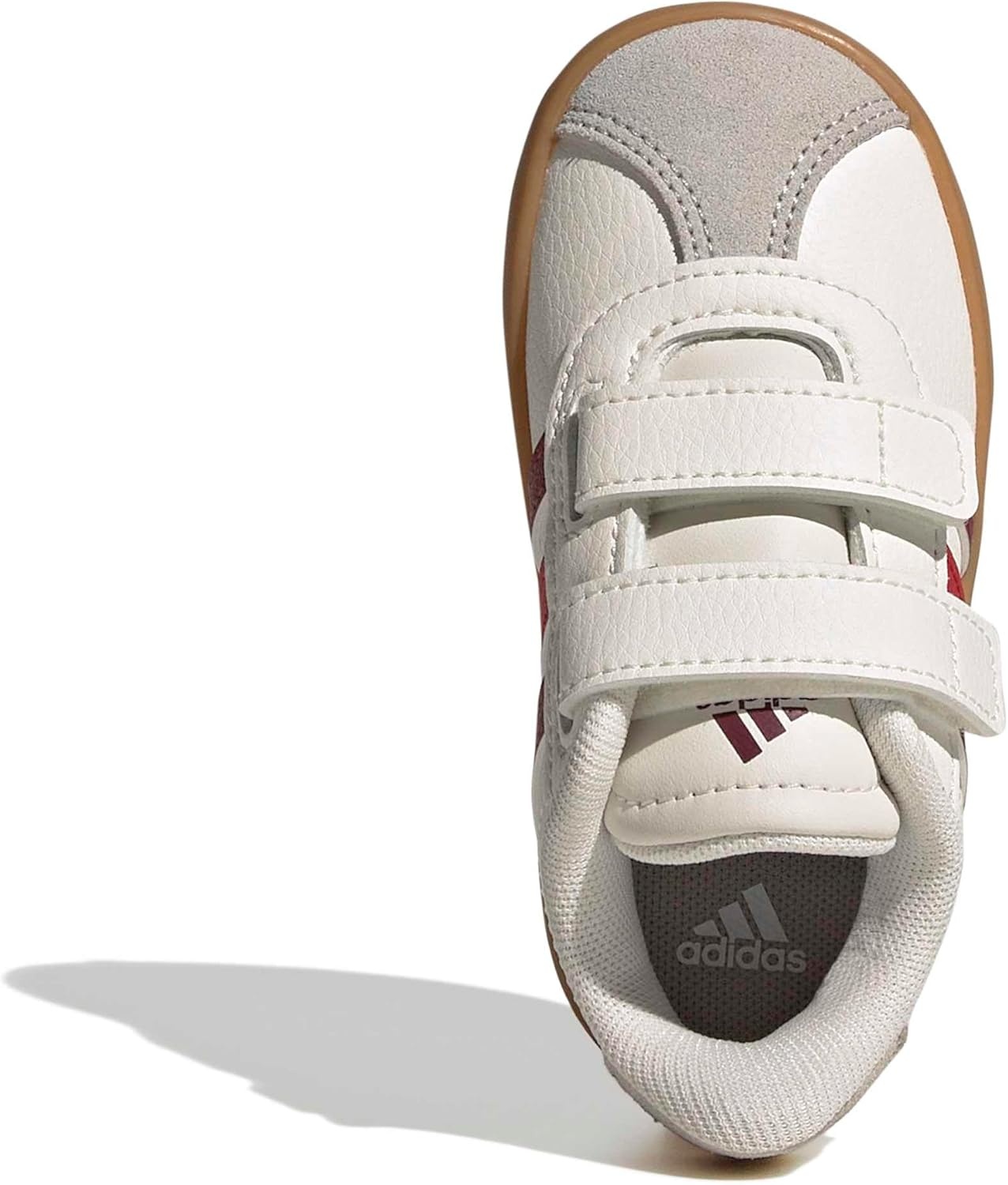 image:imageadidas Kids VL Court 30 SneakersWhiteCollegiate BurgundyWonder Alumina