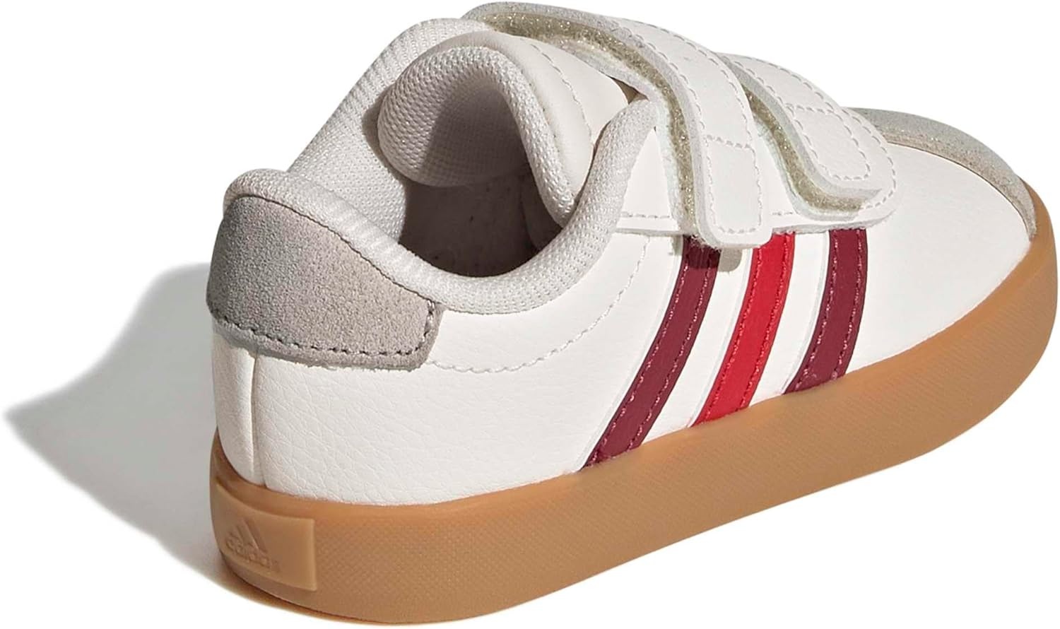 image:imageadidas Kids VL Court 30 SneakersWhiteCollegiate BurgundyWonder Alumina