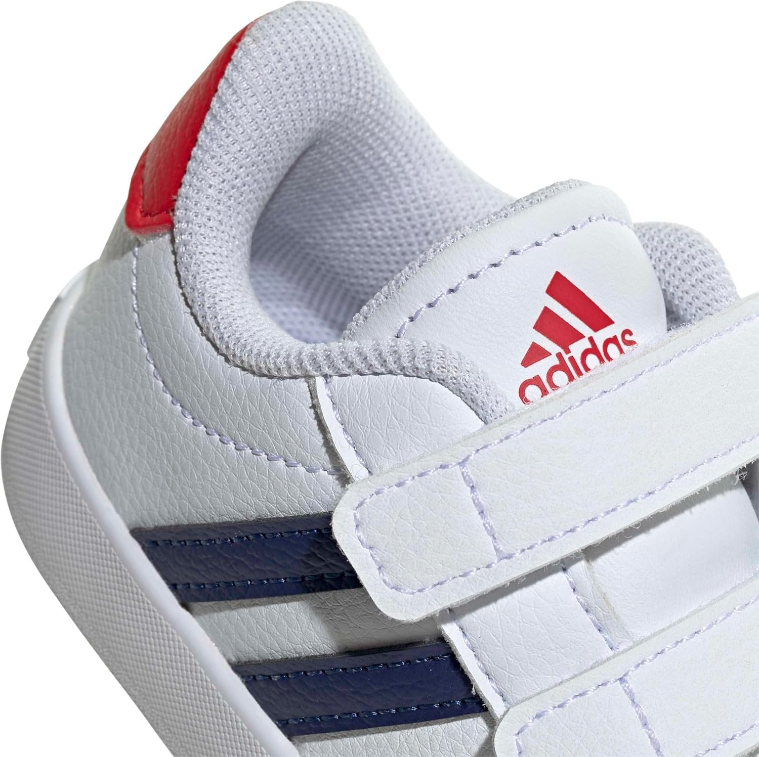 image:imageadidas Kids VL Court 30 SneakersWhiteDark BlueBetter Scarlet