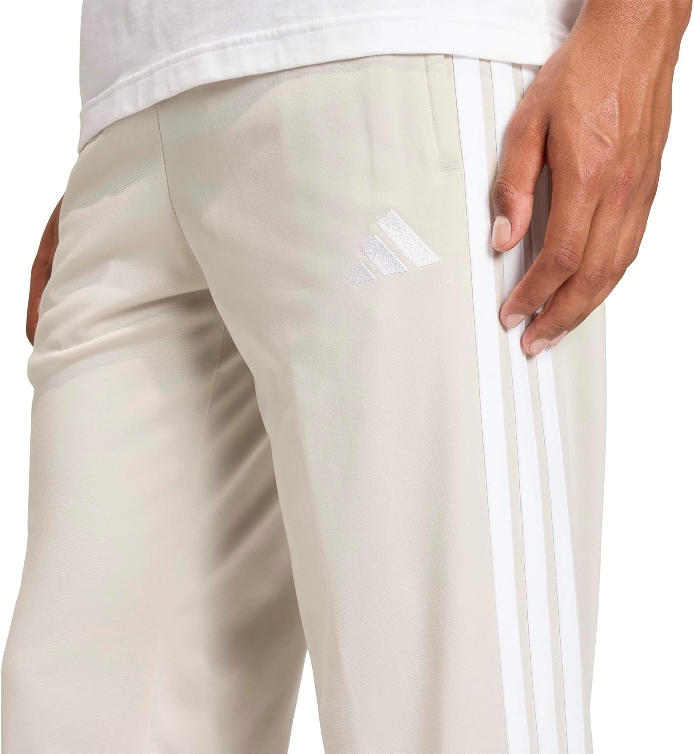 image:imageadidas Mens 3Stripes Tricot Open Hem Track PantsWonder Alumina