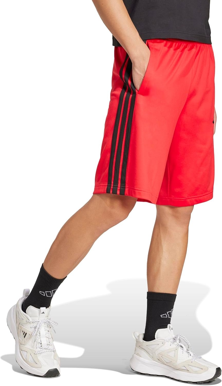 image:imageadidas Mens 3Stripes Tricot ShortsPure Ruby