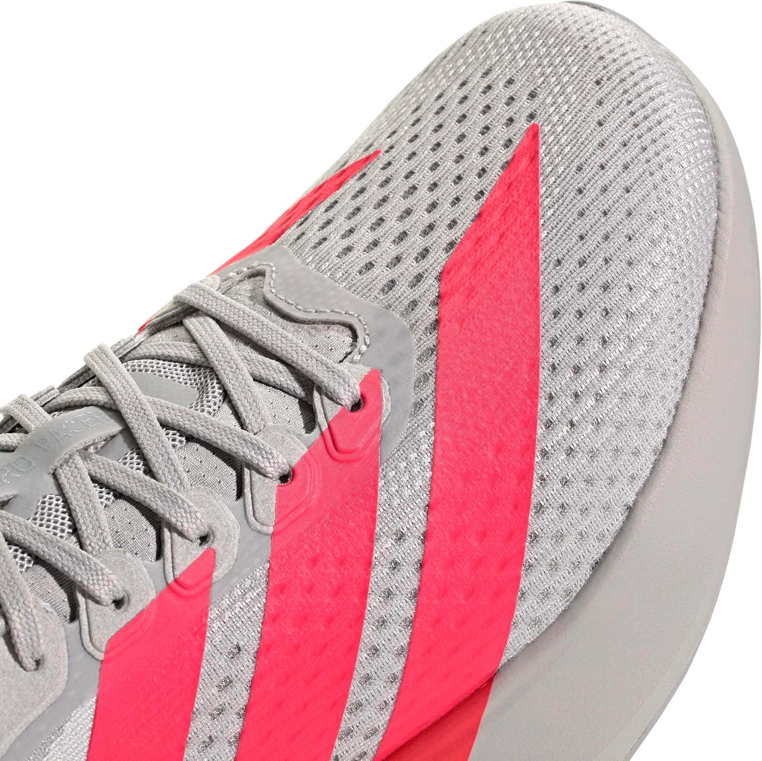 image:imageadidas Mens Adizero Pacer Running ShoeGreyLucid RedHalo Silver