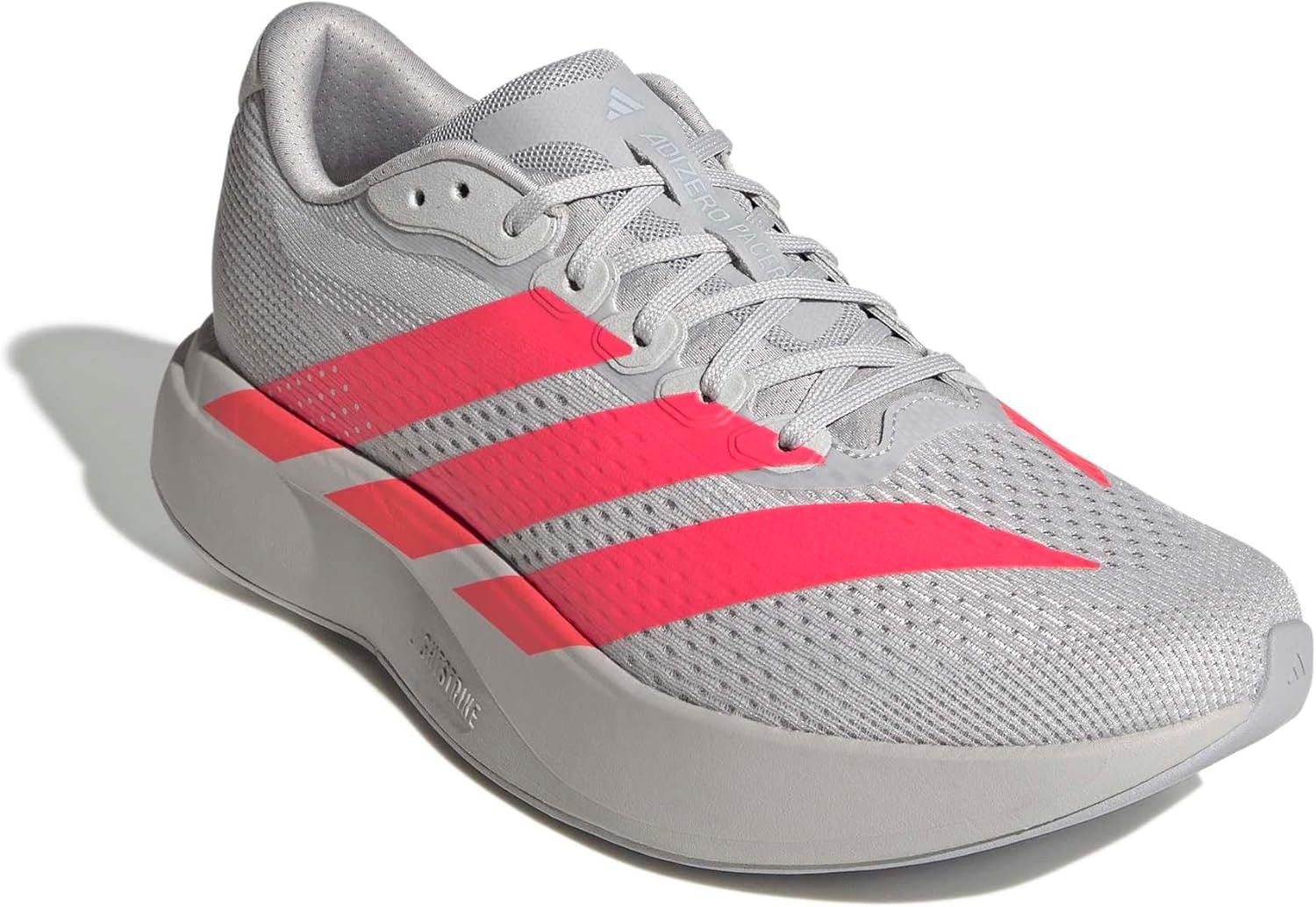 image:imageadidas Mens Adizero Pacer Running ShoeGreyLucid RedHalo Silver