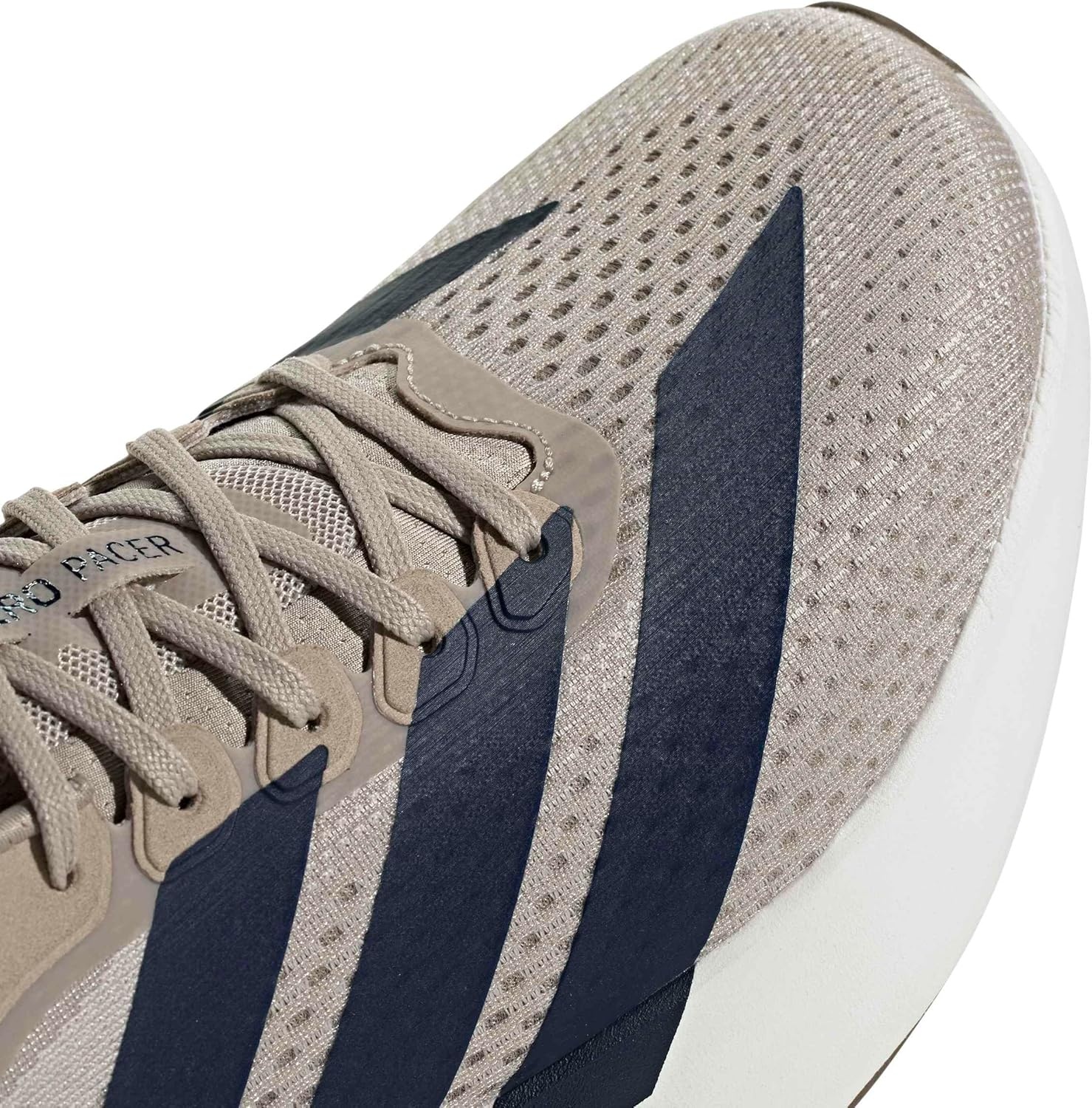 image:imageadidas Mens Adizero Pacer Running ShoeKhakiNight IndigoWhite