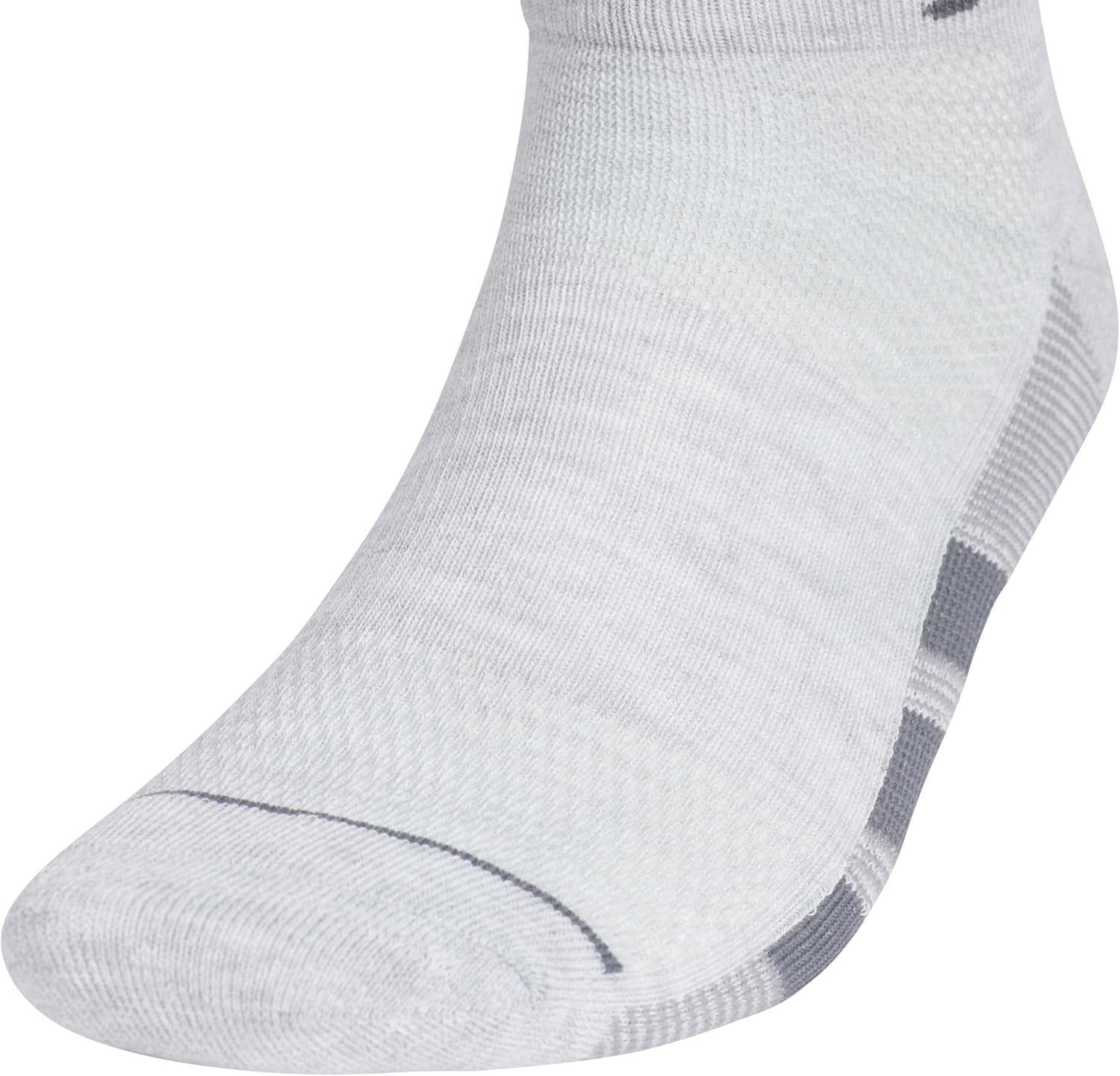 image:imageadidas Mens All Day Training Low Cut Ankle Socks 3 Pairs Lightweight PerformanceCool Light HeatherOnix GreyGrey