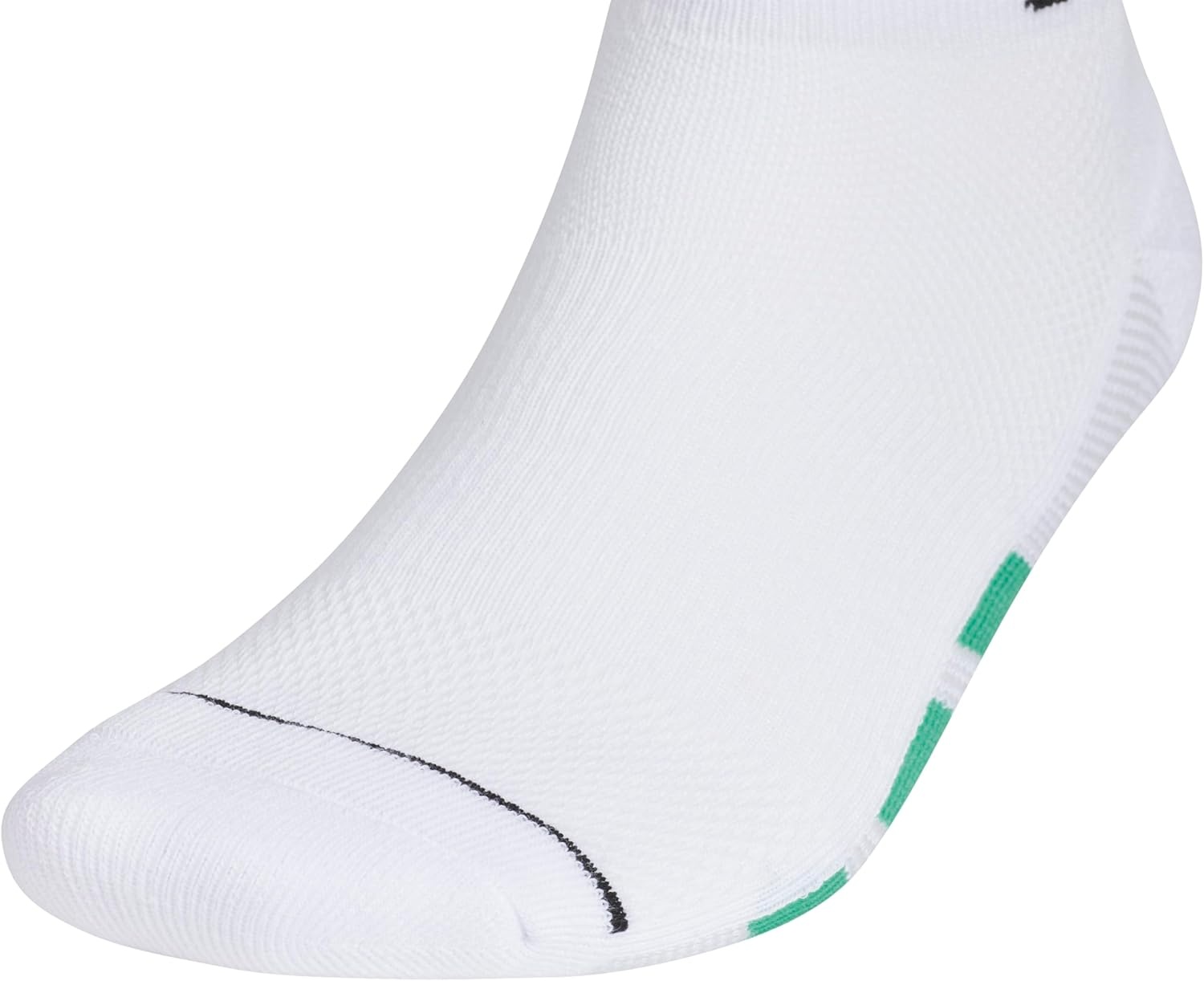 image:imageadidas Mens All Day Training Low Cut Ankle Socks 3 Pairs Lightweight PerformanceWhiteSemi Court GreenDark Blue