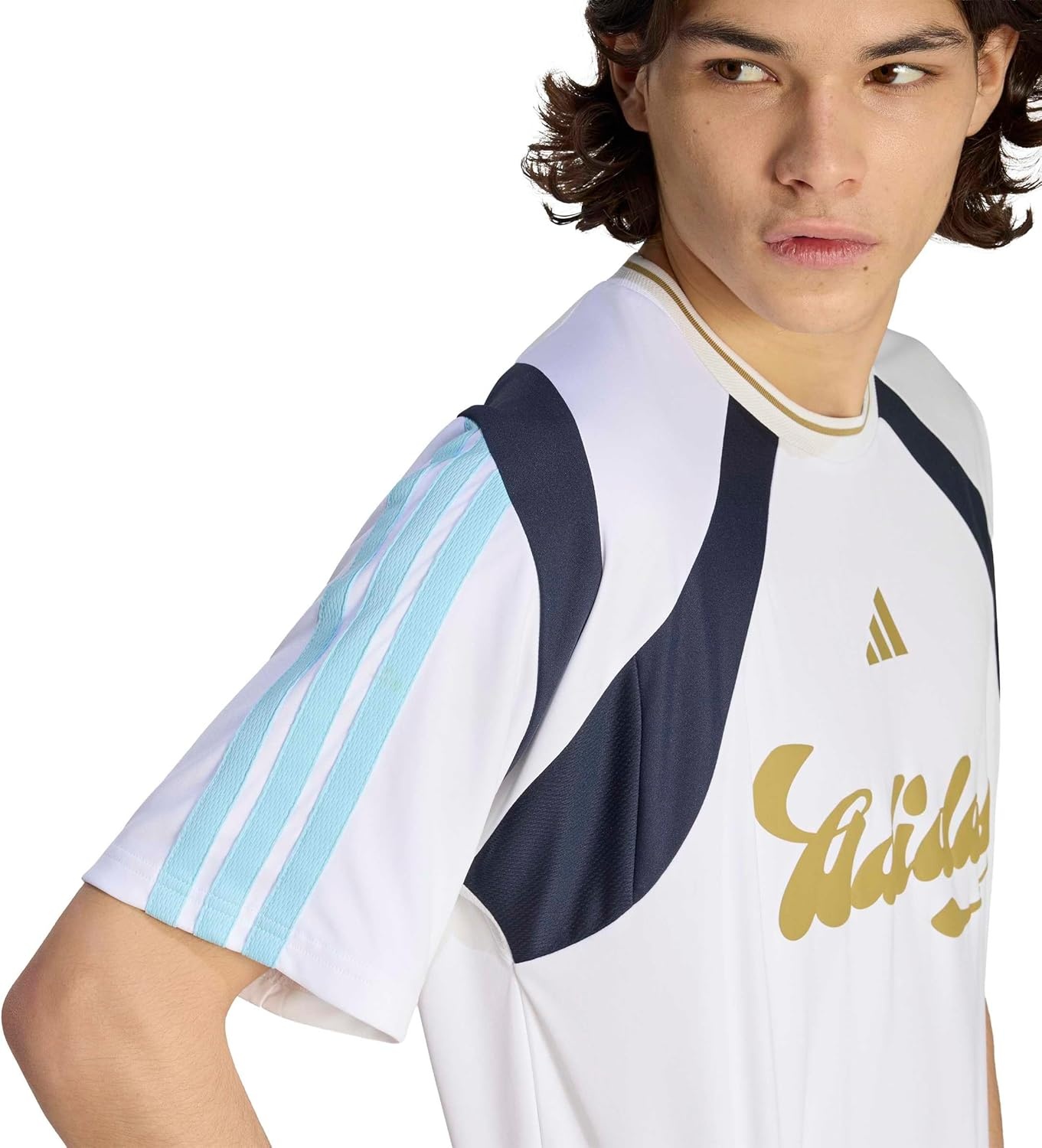 image:imageadidas Mens Argentina World Cup 2026 ApparelWhiteNight NavyIcey BlueHazy Beige