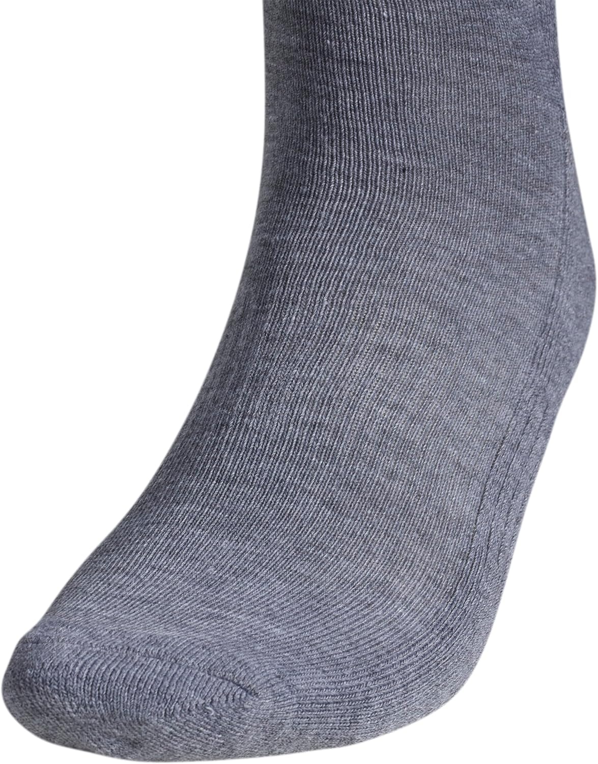 image:imageadidas Mens Athletic Cushioned Crew Socks 6 Pairs Durable amp ComfortableHeather GreyBlack