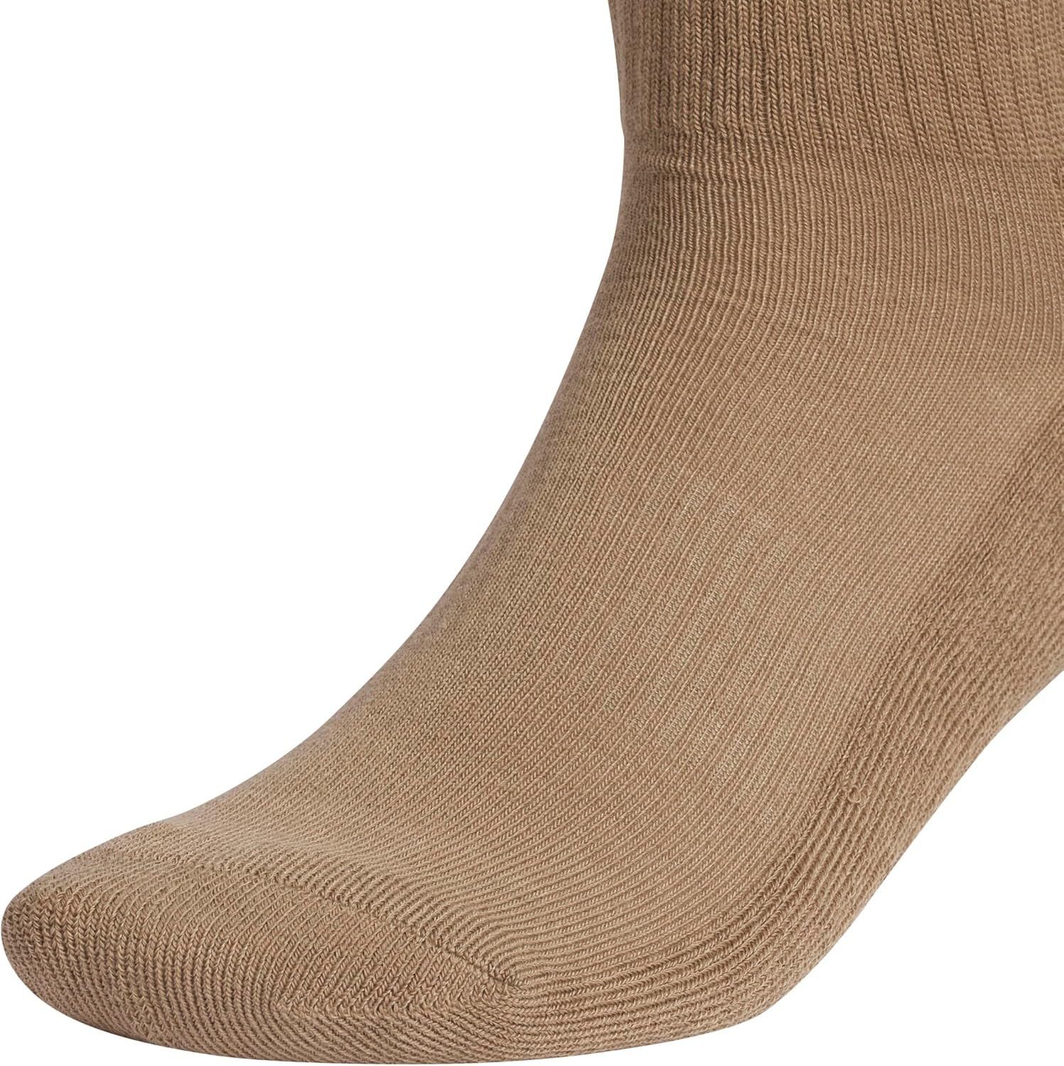 image:imageadidas Mens Athletic Cushioned Crew Socks 6 Pairs Durable amp ComfortableKhaki SixWhiteCrystal Linen Beige