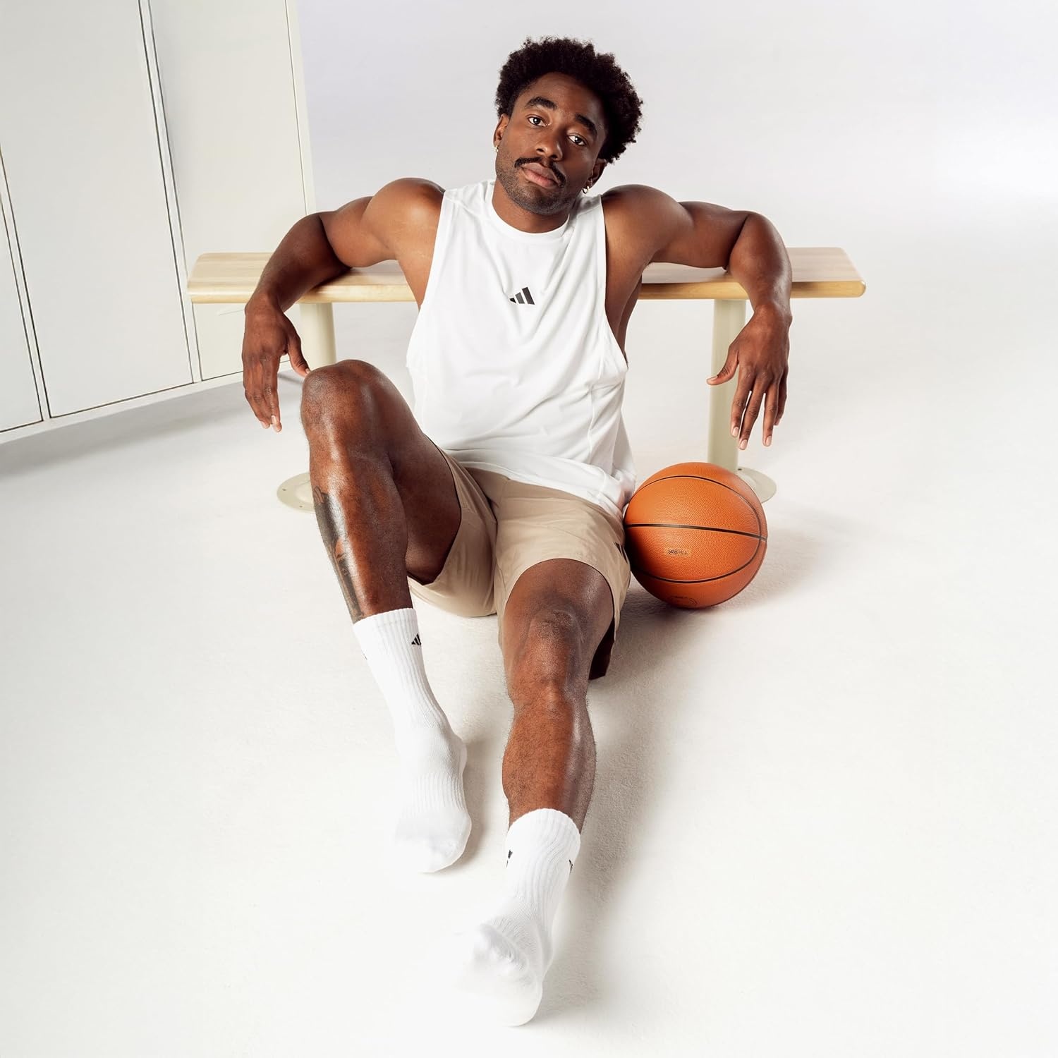 image:imageadidas Mens Athletic Cushioned Crew Socks 6 Pairs Durable amp ComfortableWhiteBlack