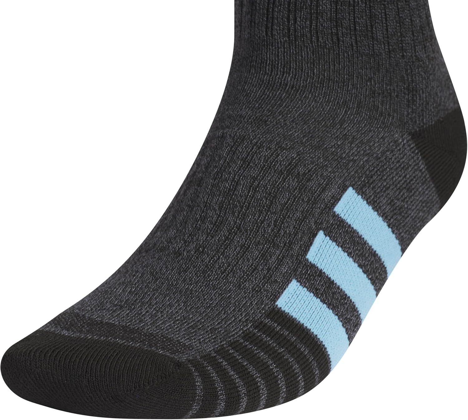 image:imageadidas Mens Cushioned Quarter Ankle Socks 3 Pairs Durable amp ComfortableBlackOnix GreySemi Blue Burst3Color