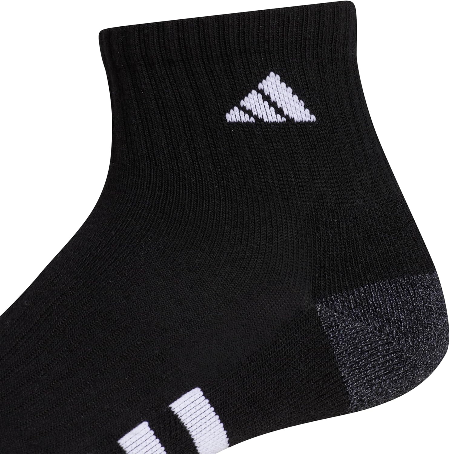 image:imageadidas Mens Cushioned Quarter Ankle Socks 3 Pairs Durable amp ComfortableBlackOnix GreyWhite3