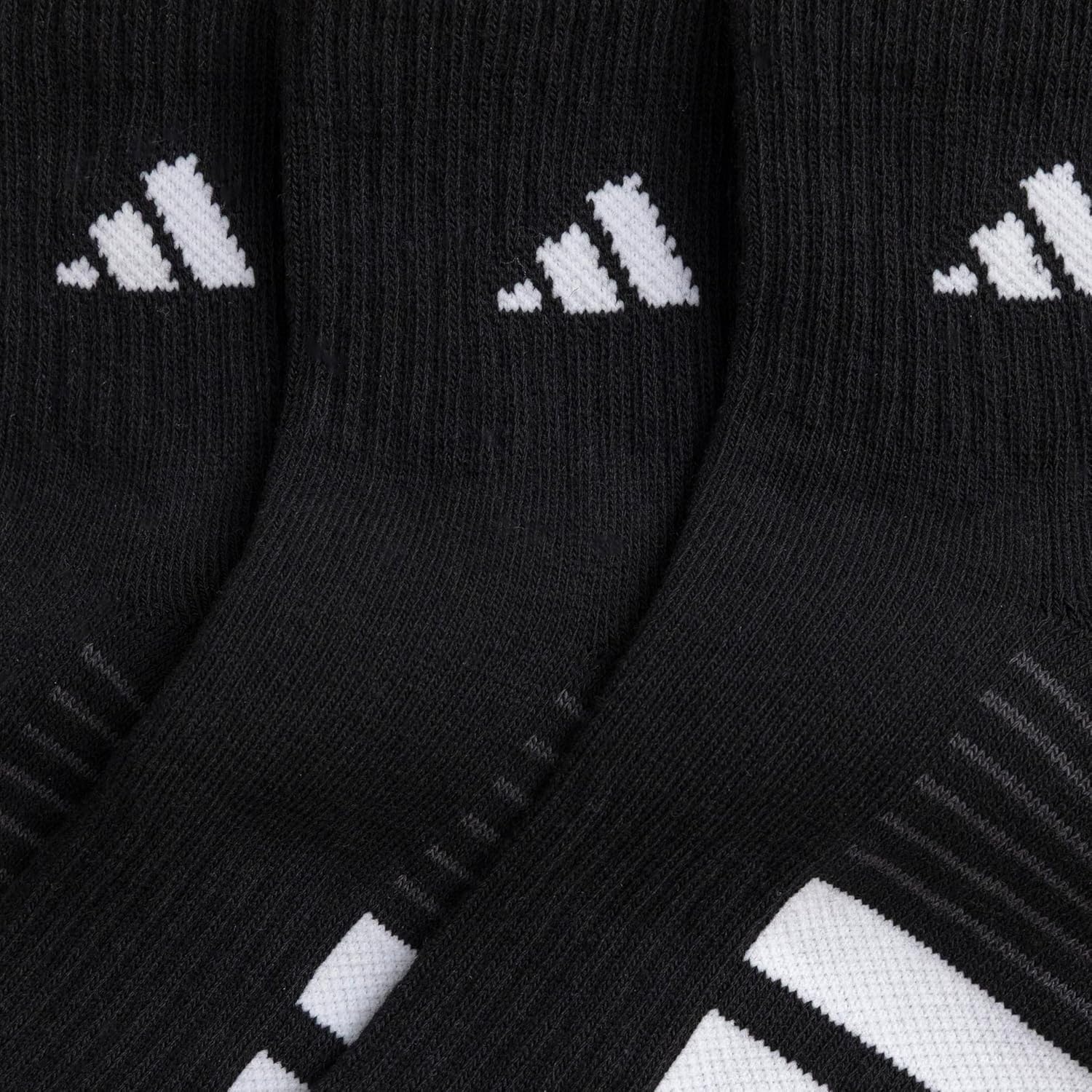 image:imageadidas Mens Cushioned Quarter Ankle Socks 3 Pairs Durable amp ComfortableBlackWhiteCarbon Grey4
