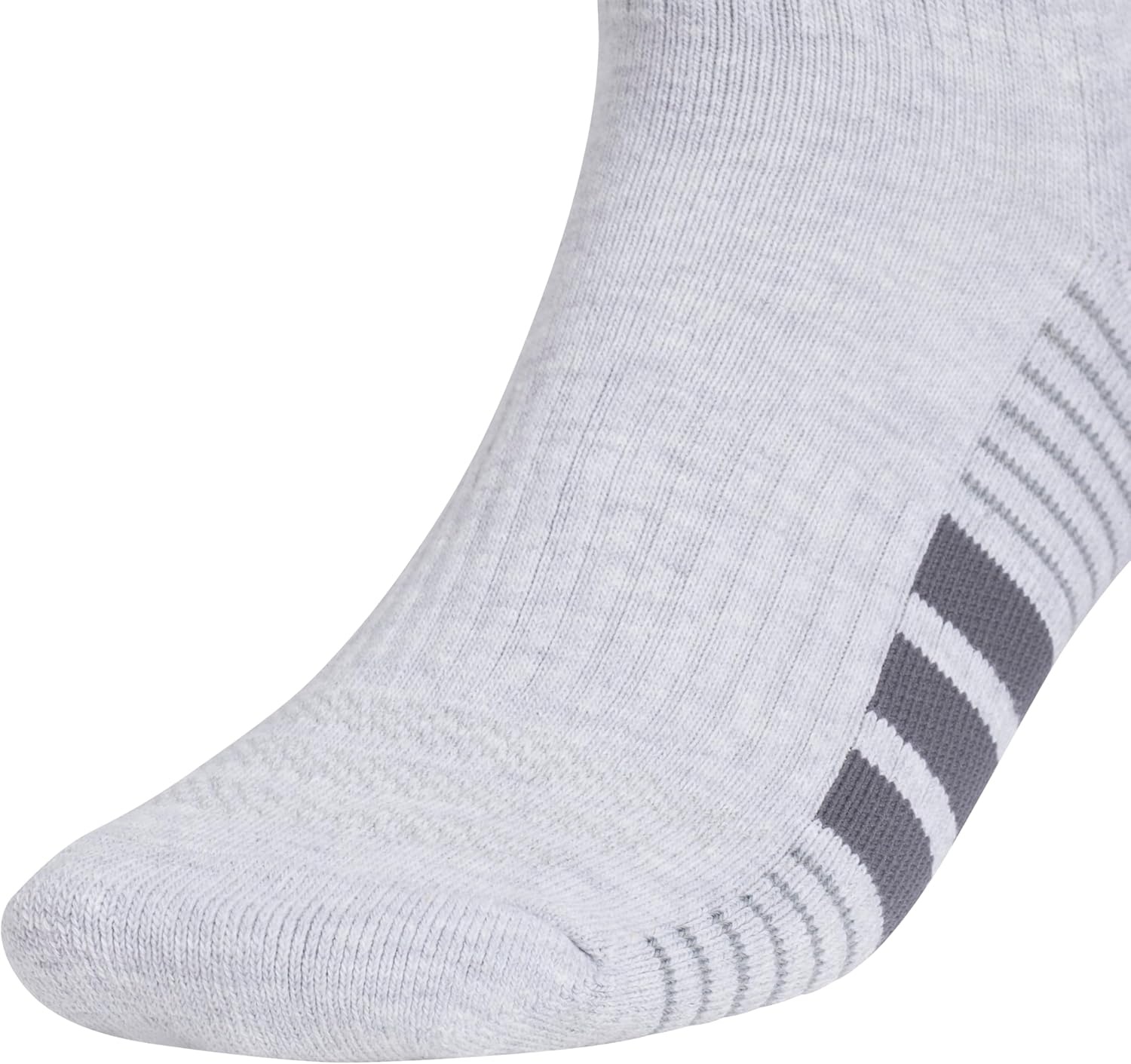 image:imageadidas Mens Cushioned Quarter Ankle Socks 3 Pairs Durable amp ComfortableCool Light HeatherOnix GreyGrey4