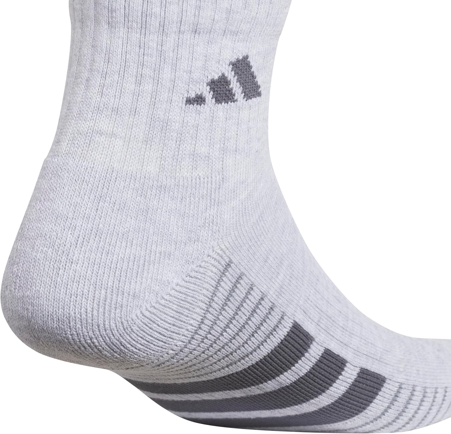 image:imageadidas Mens Cushioned Quarter Ankle Socks 3 Pairs Durable amp ComfortableCool Light HeatherOnix GreyGrey4