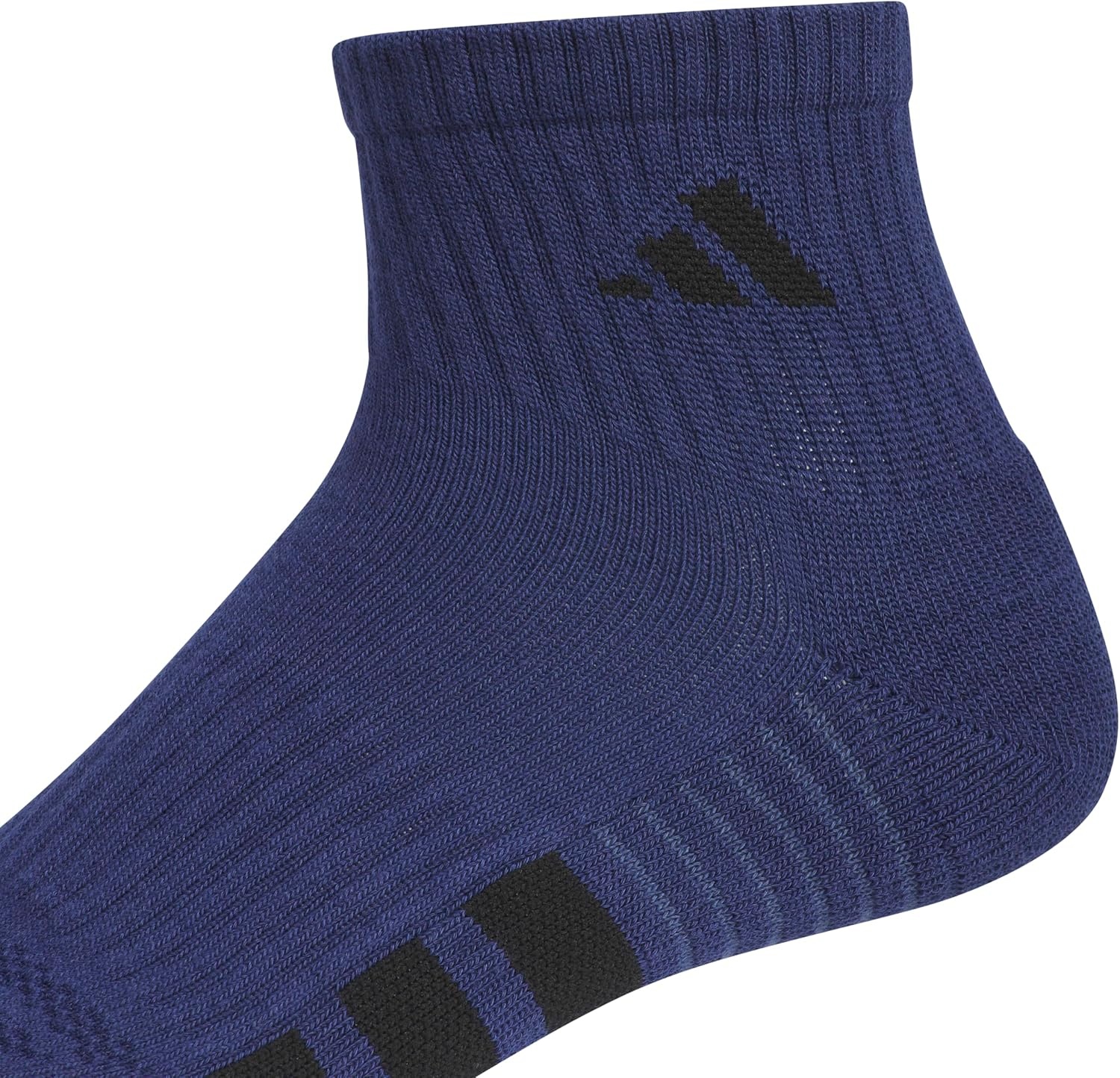 image:imageadidas Mens Cushioned Quarter Ankle Socks 3 Pairs Durable amp ComfortableDark BlueWhiteCool Light Heather4