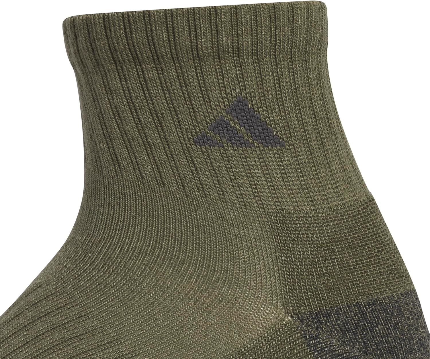 image:imageadidas Mens Cushioned Quarter Ankle Socks 3 Pairs Durable amp ComfortableOlive Strata GreenWhiteOnix Grey3Color