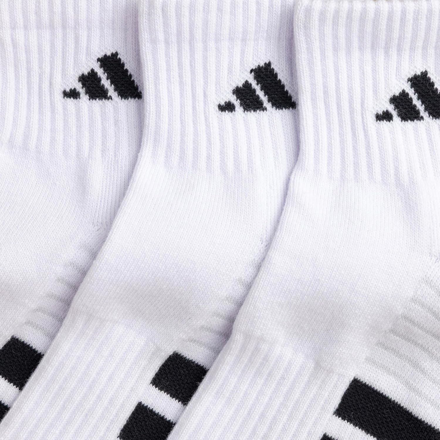 image:imageadidas Mens Cushioned Quarter Ankle Socks 3 Pairs Durable amp ComfortableWhiteBlackClear Grey4