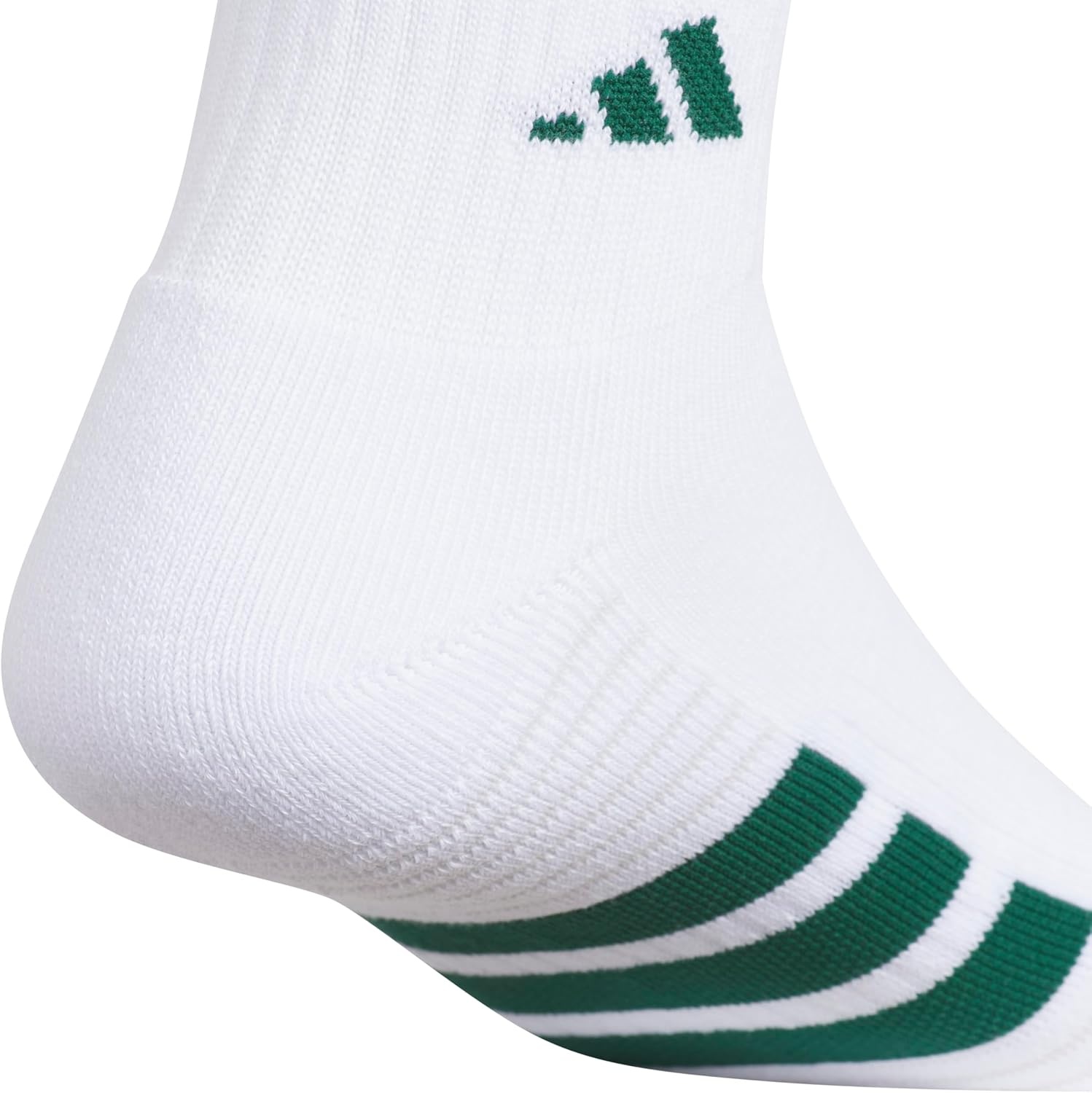 image:imageadidas Mens Cushioned Quarter Ankle Socks 3 Pairs Durable amp ComfortableWhiteCollegiate GreenBlack4