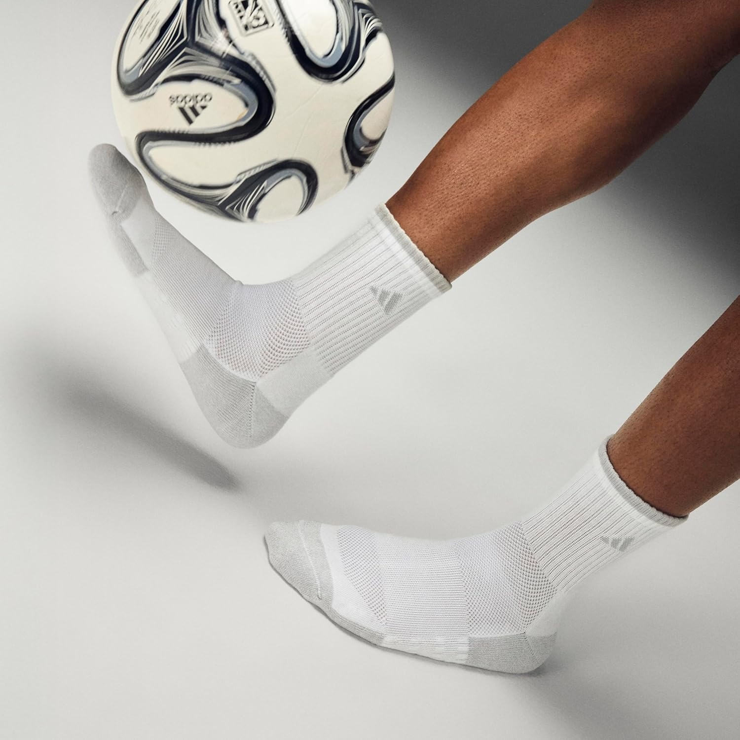image:imageadidas Mens Cushioned X Socks 3 Pairs Multiple Heights Durable amp ComfortableWhiteClear Onix GreyMidcrew4